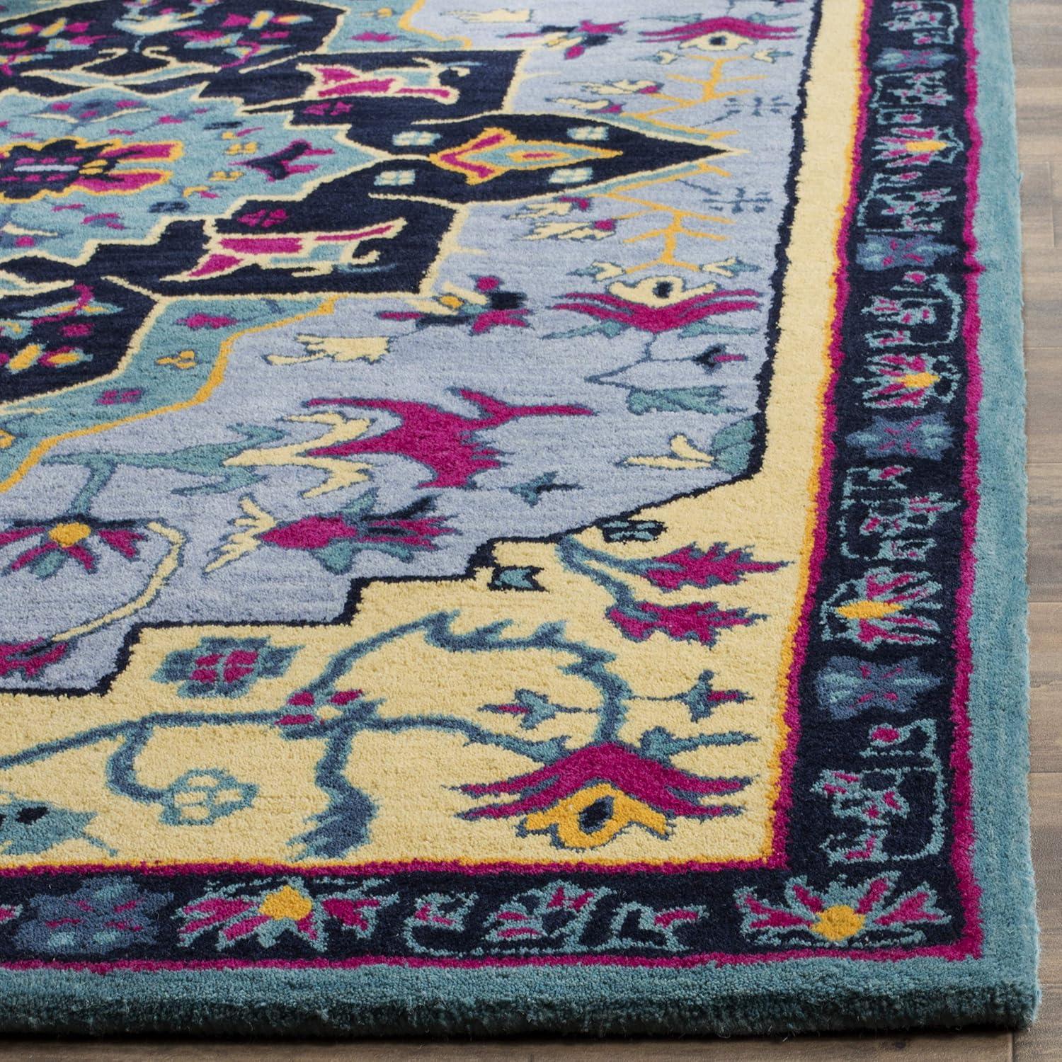 Bellagio BLG506 Hand Tufted Area Rug - Light Blue/Multi - 5'x8' - Safavieh.