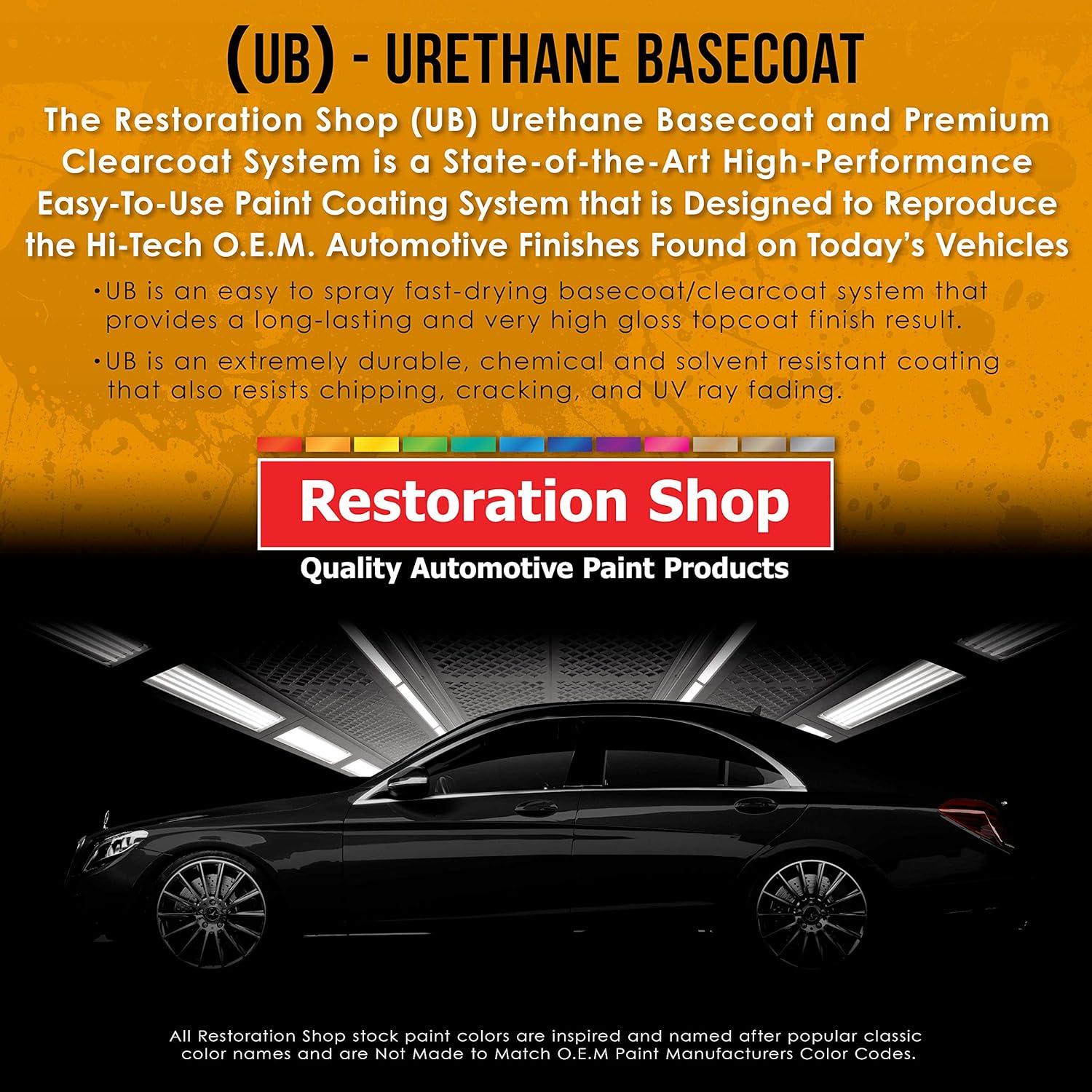 Restoration Shop - Gunmetal Grey Metallic Acrylic Enamel Auto Paint - Quart Paint Color Only - Single Stage High Gloss
