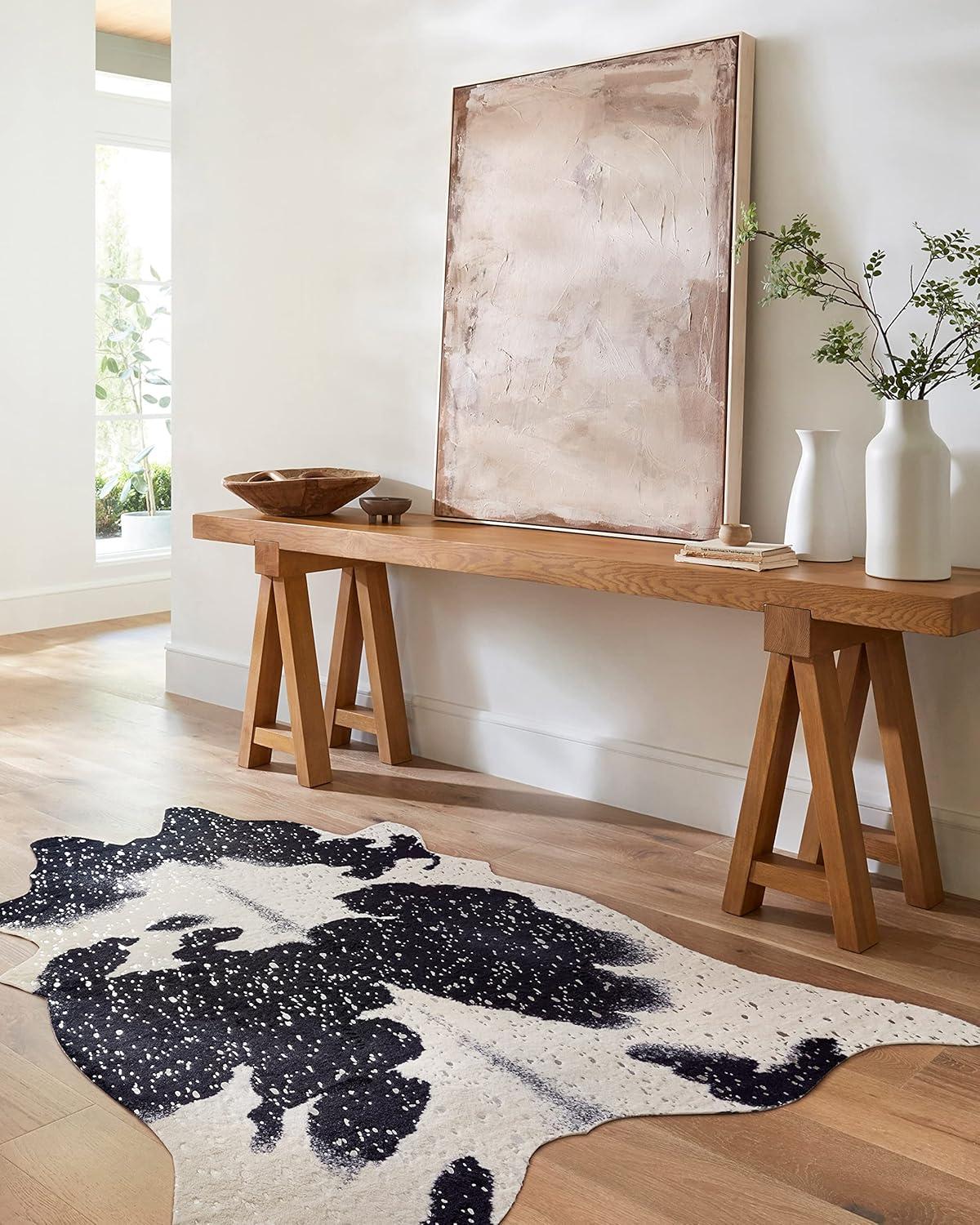 Loloi II Bryce Faux Cowhide Walnut / Champagne Area Rug