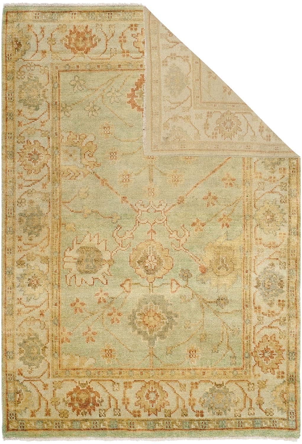 Oushak Hand Knotted Wool Oriental Rug