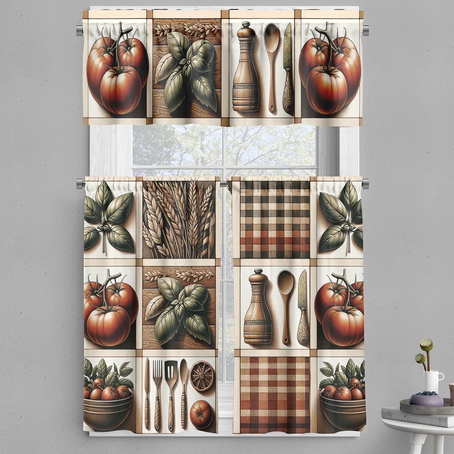 Tailored 55'' W Kitchen Curtain