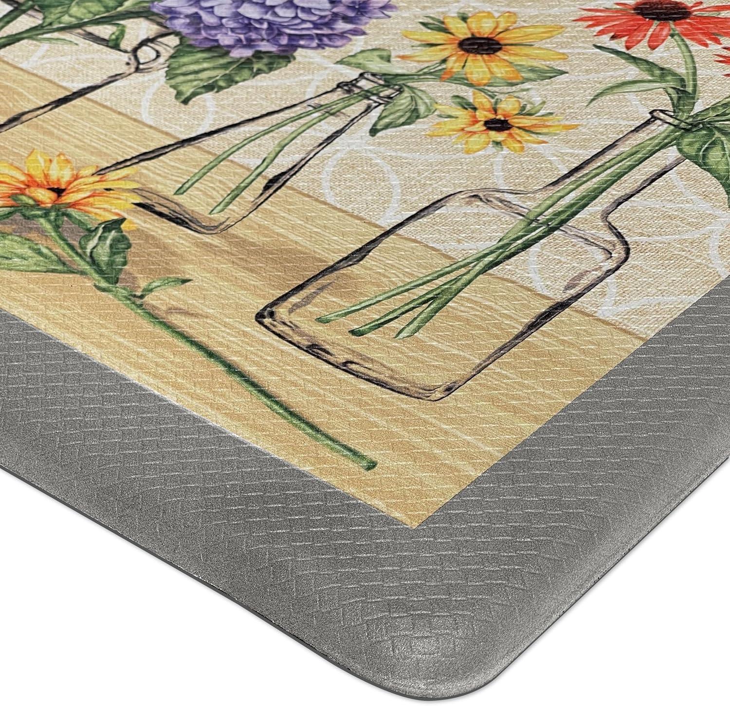 Achim Anti Fatigue Mat 18x30 - Garden Blooms, Multi-Color