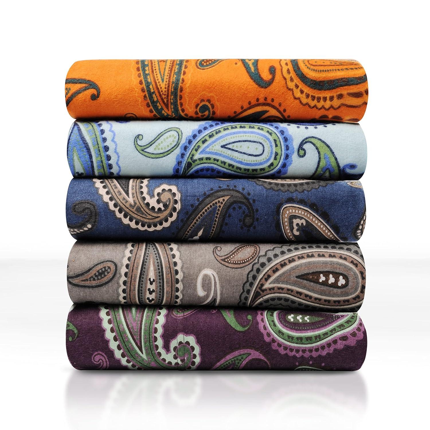 Superior 100% Cotton Flannel Paisely Pillowcase (Set of 2)