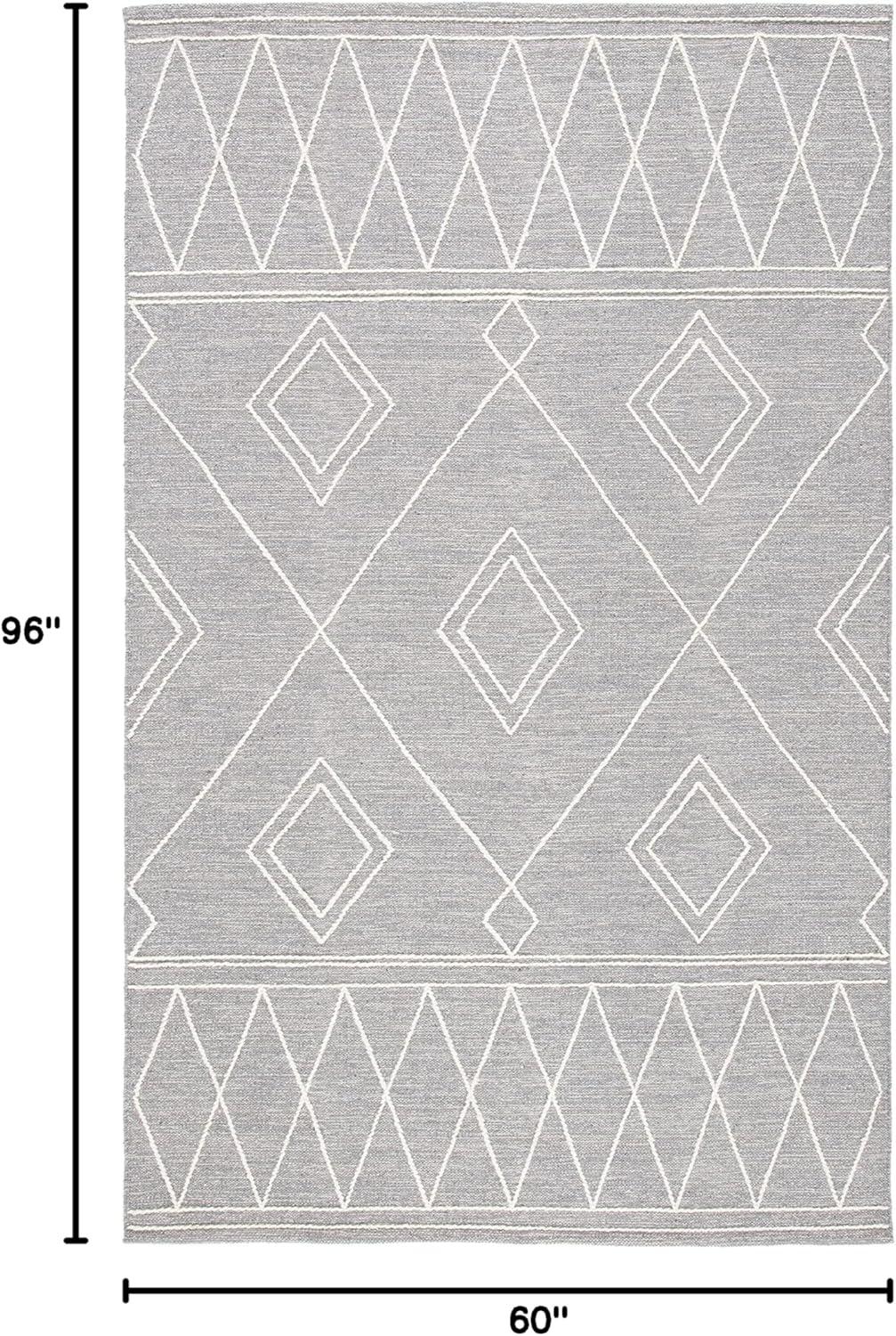 Steelside™ Holtby Southwestern Handmade Flatweave Gray/Ivory Area Rug