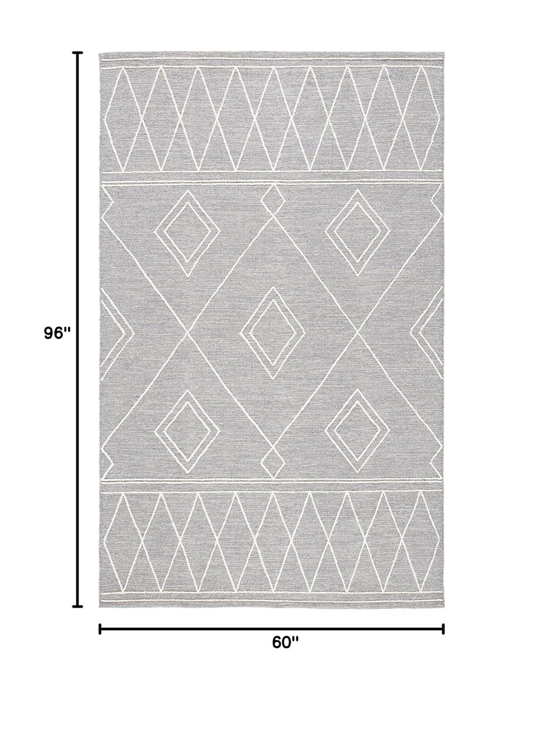 Steelside™ Holtby Southwestern Handmade Flatweave Gray/Ivory Area Rug