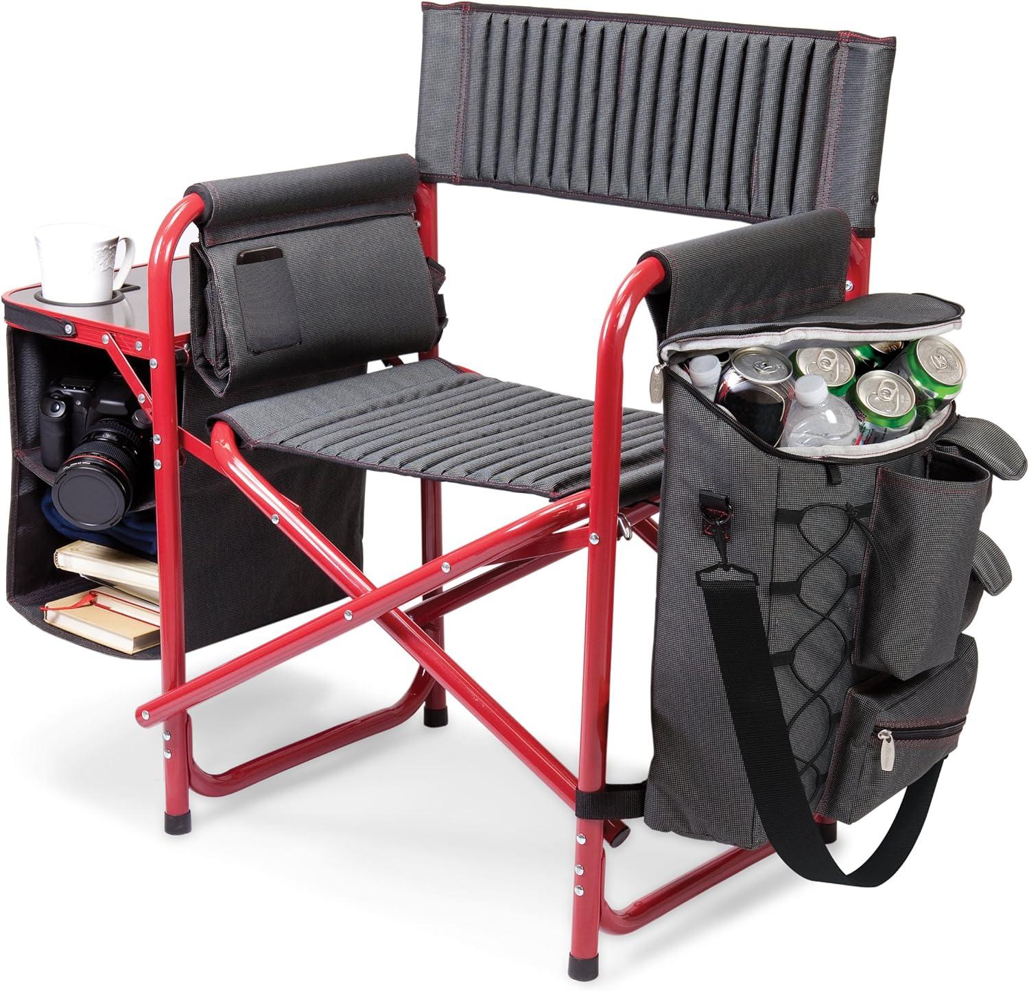 Deluxe Fusion Outdoor Chair with Side Table & Soft Cooler - Beach and Camping Ready