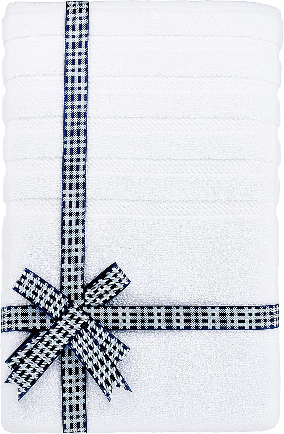 American Soft Linen Luxury 35x70 Jumbo Large Bath Towel, 100% Cotton Turkish Bath Towel Sheet, White