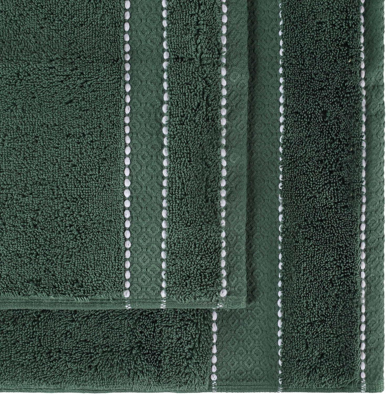 Superior Niles Egypt Produced Giza Cotton 9 Piece Towel Set, Forest Green