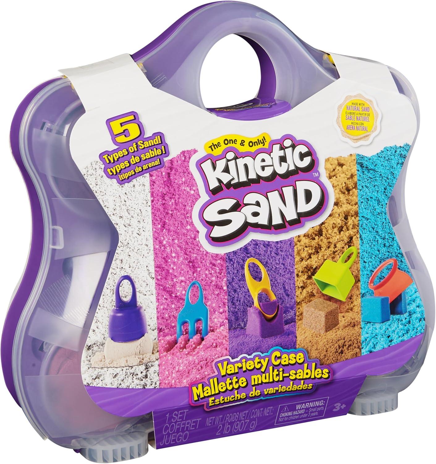 Kinetic Sand Variety Case with Tools and Storage