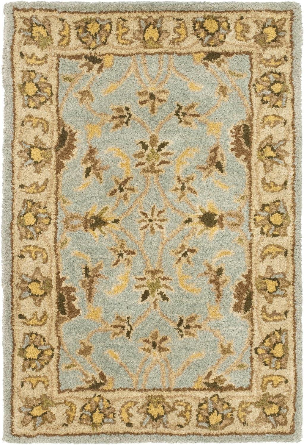 Heritage HG913 Hand Tufted Area Rug - Light Blue/Beige - 7'6"x9'6" - Safavieh.