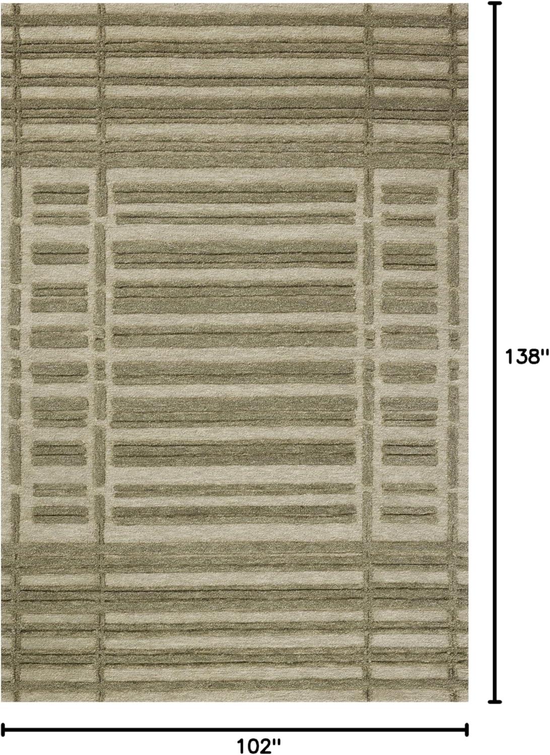 Bradley II Hand-Tufted Wool Rug by Chris Loves Julia x Loloi - Sage and Olive / 8'6" x 11'6"