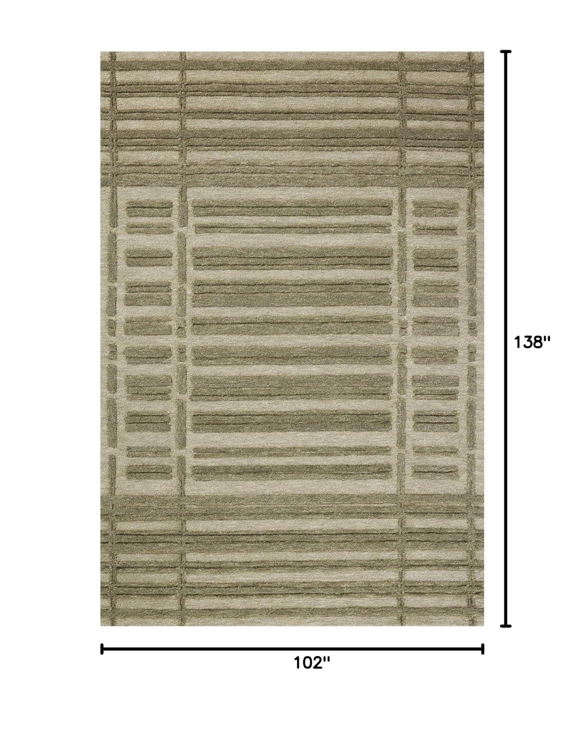 Bradley II Hand-Tufted Wool Rug by Chris Loves Julia x Loloi - Sage and Olive / 8'6" x 11'6"