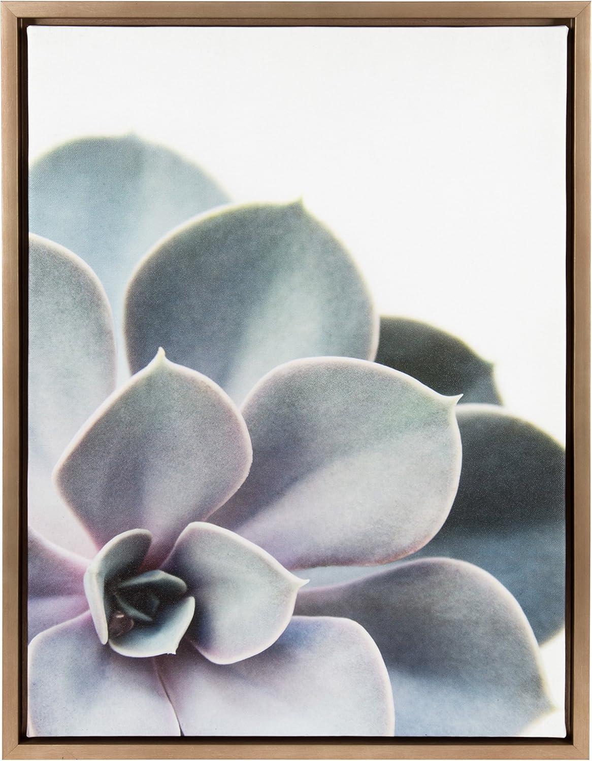 Gold Framed Succulent Canvas Wall Art 24"x18"