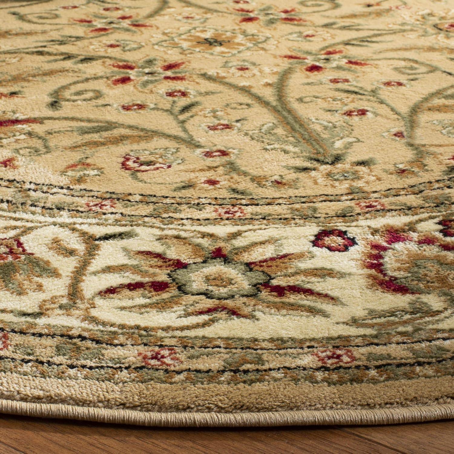 Lyndhurst LNH212 Power Loomed Area Rug - Sage/Ivory - 8' Round - Safavieh