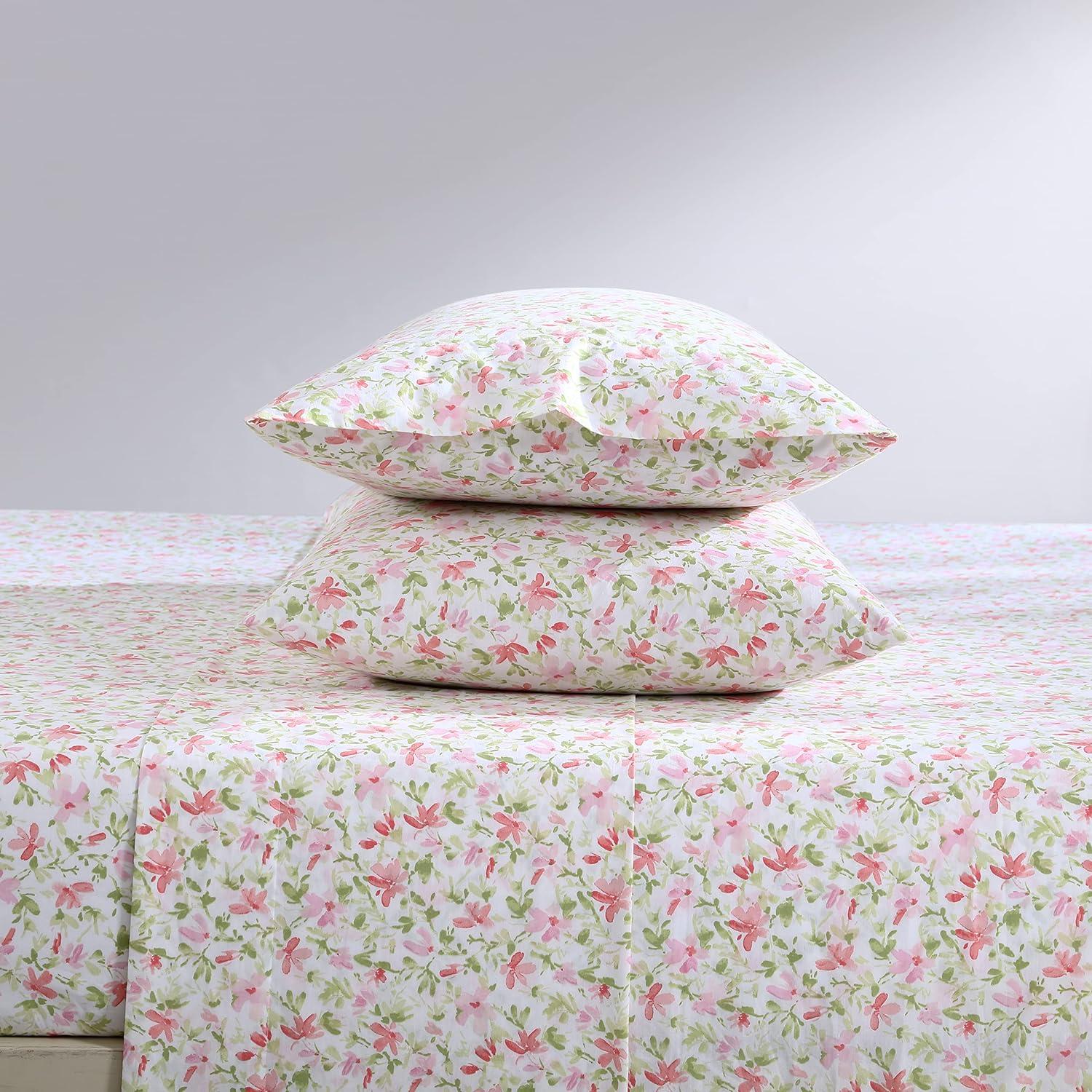 Laura Ashley Printed Cotton Percale Sheet Set