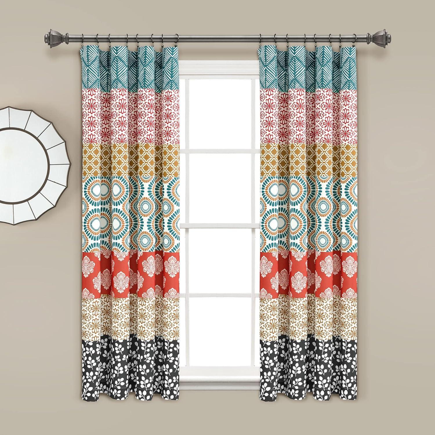 Lush Decor Bohemian Semi-Sheer Curtain Panel