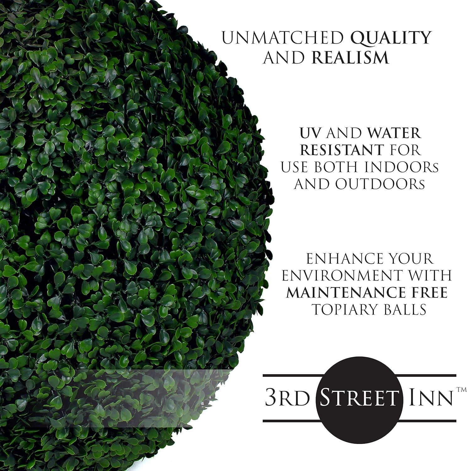 3rd Street Inn 11'' Faux Boxwood Topiary