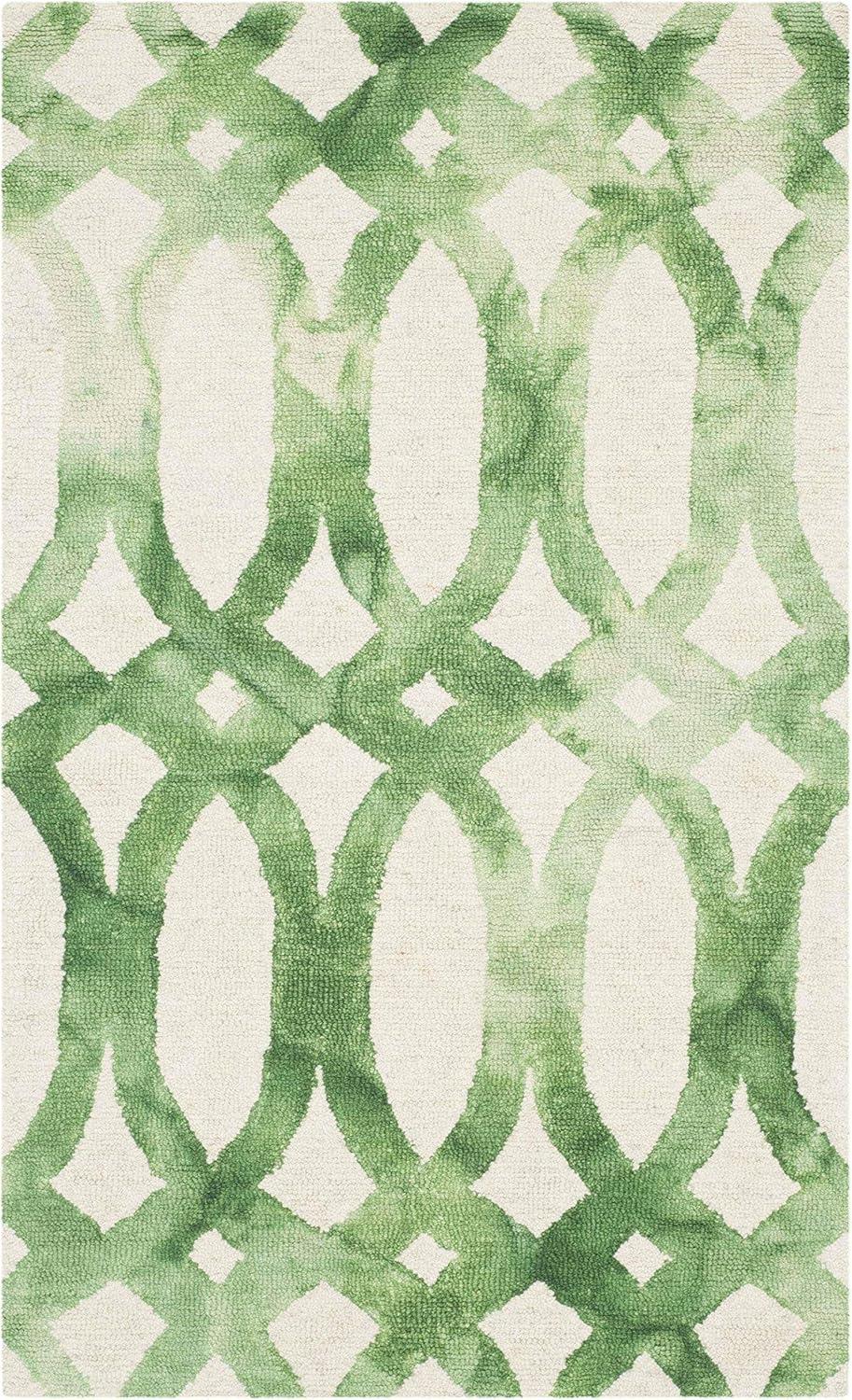 Dip Dye DDY675 Hand Tufted Area Rug - Ivory/Green - 3'x5' - Safavieh.
