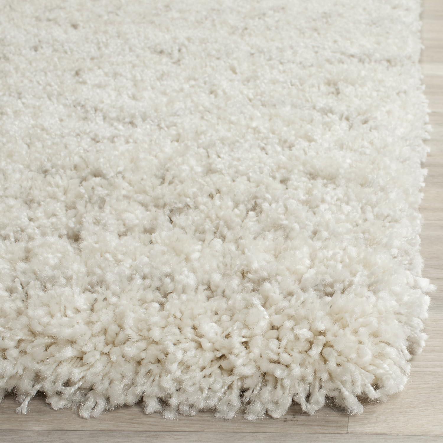 Arizona Shag ASG741 Power Loomed Indoor Runner Rug - Ivory/Beige - 2'3"x12' - Safavieh