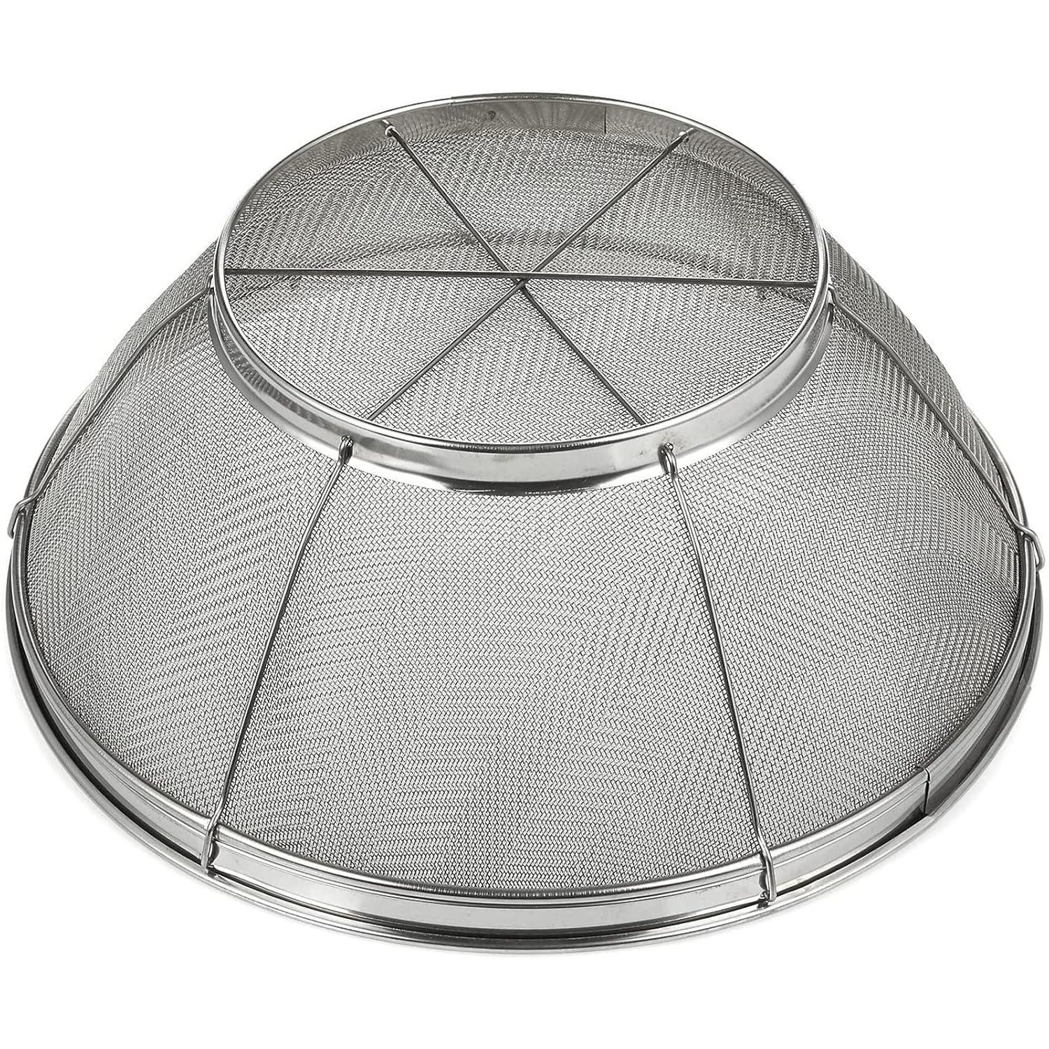[Juvale] Juvale Large Fine Mesh Pasta Strainer, Metal Colander for Rice, Quinoa, Yogurt, 11 x 4 In