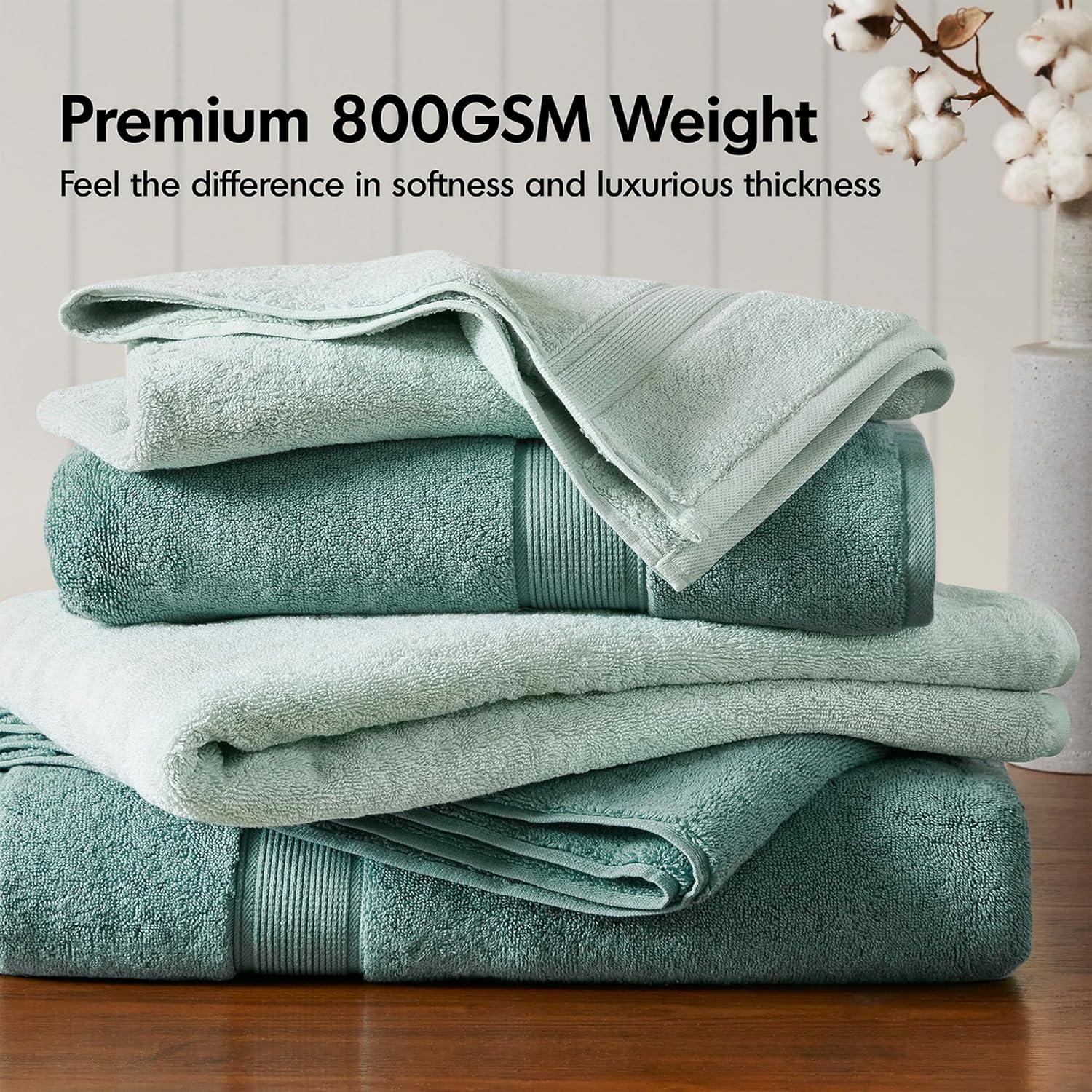 Madison Park Signature 800GSM Ultra-Soft 100% Cotton Absorbent Towel Set