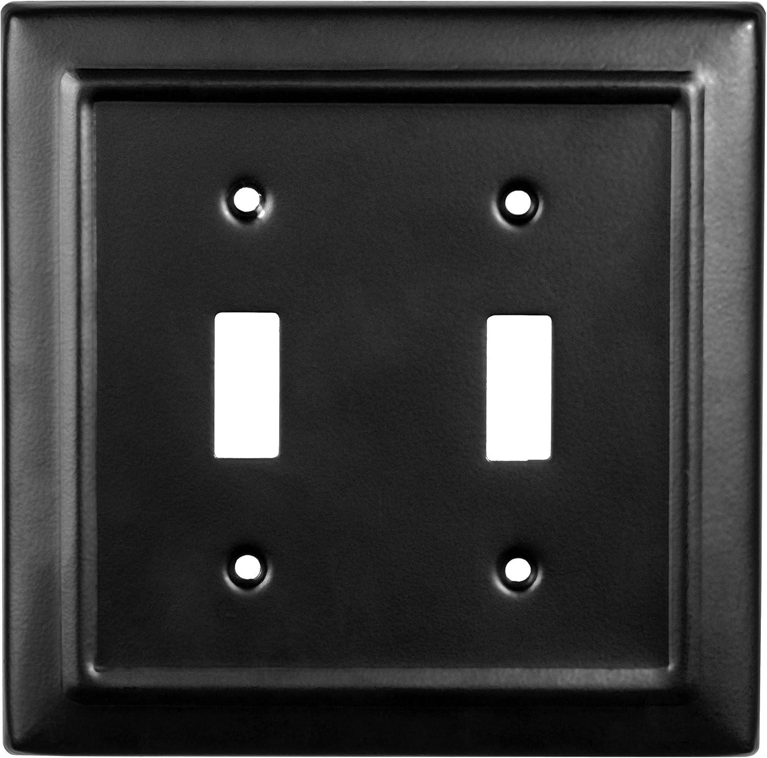 Architectural 2 - Gang Toggle Light Switch Standard Wall Plate