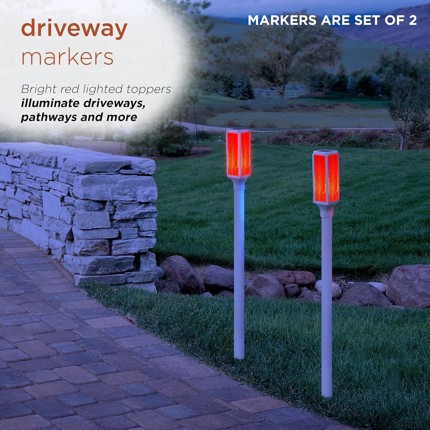 Alpine White Solar Powered Integrated LED Pathway Light Pack