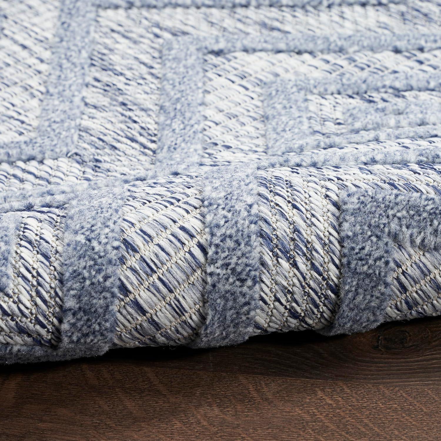 Nourison Versatile 8' x 10' Denim Blue Indoor Outdoor Rug