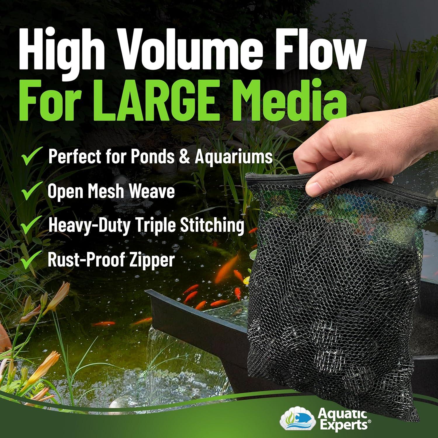 Mesh Bag for Bio Balls Filter Media - Perfect for Pond Filter Media, 2-Pack, 7'' x 9''