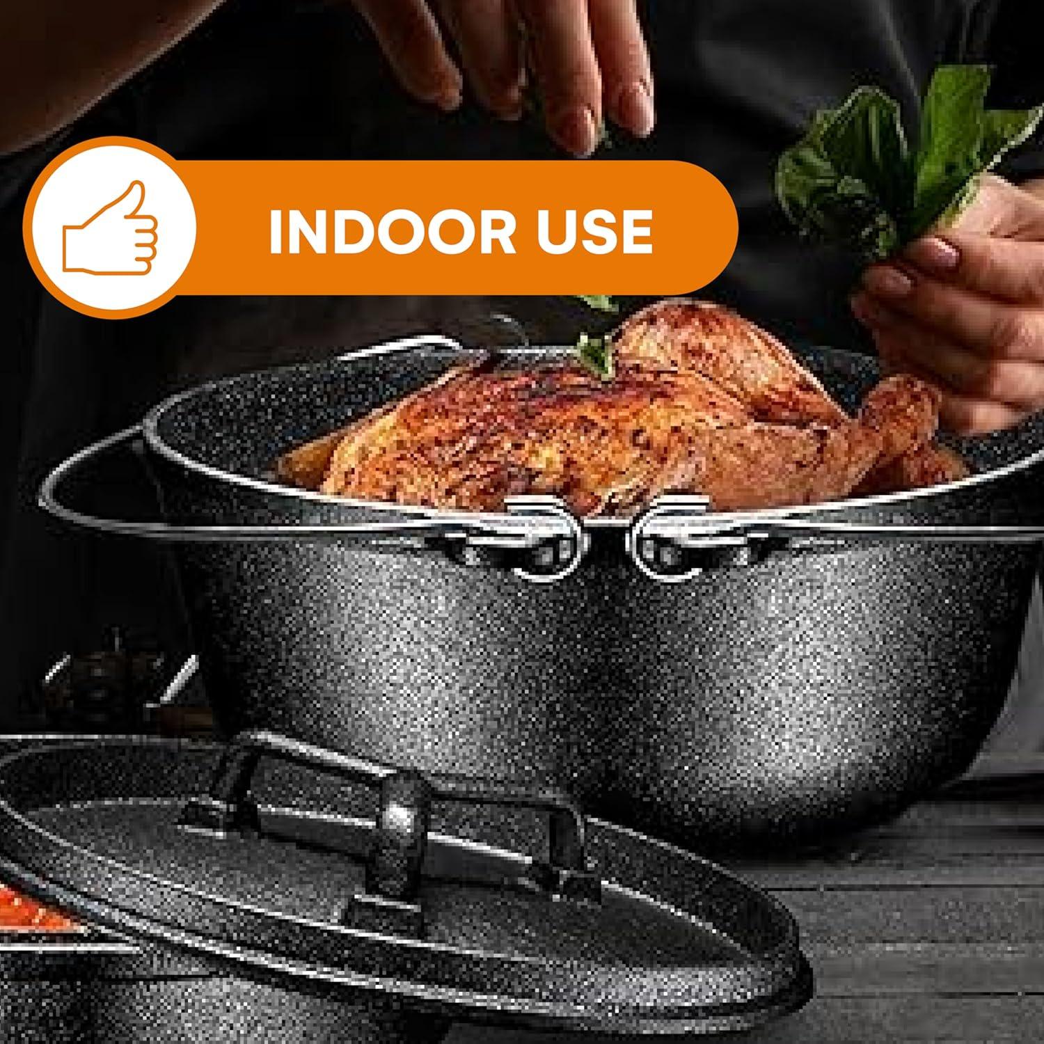 Bruntmor Pre-Seasoned 7pc Cast Iron Cookware Set w/Multi Cooker, Grill Pan, Dutch Oven
