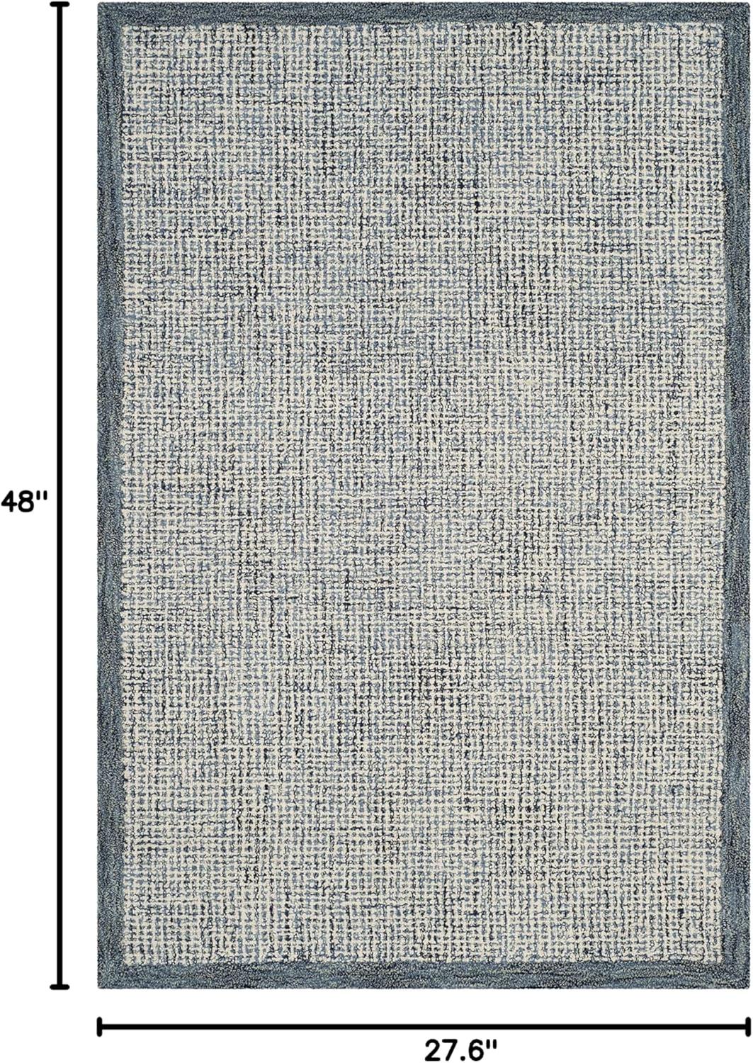 Abstract ABT220 Handmade Indoor Accent Rug - Navy/Ivory - 2'-3"x4' - Safavieh