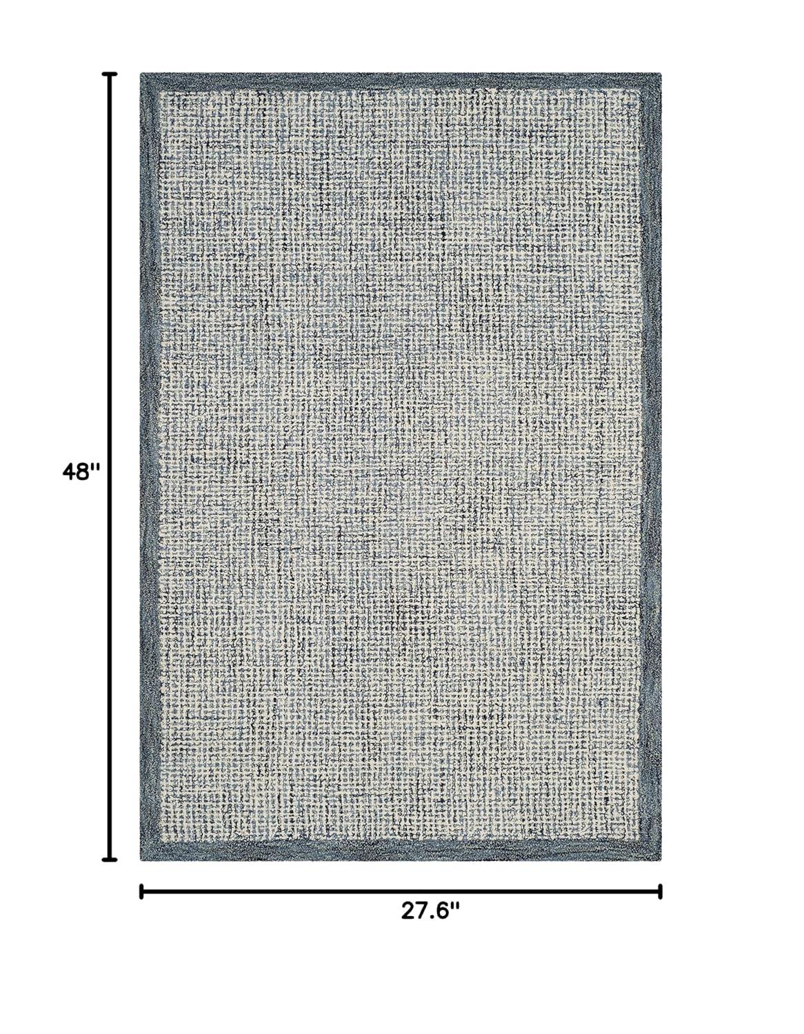 Abstract ABT220 Handmade Indoor Accent Rug - Navy/Ivory - 2'-3"x4' - Safavieh