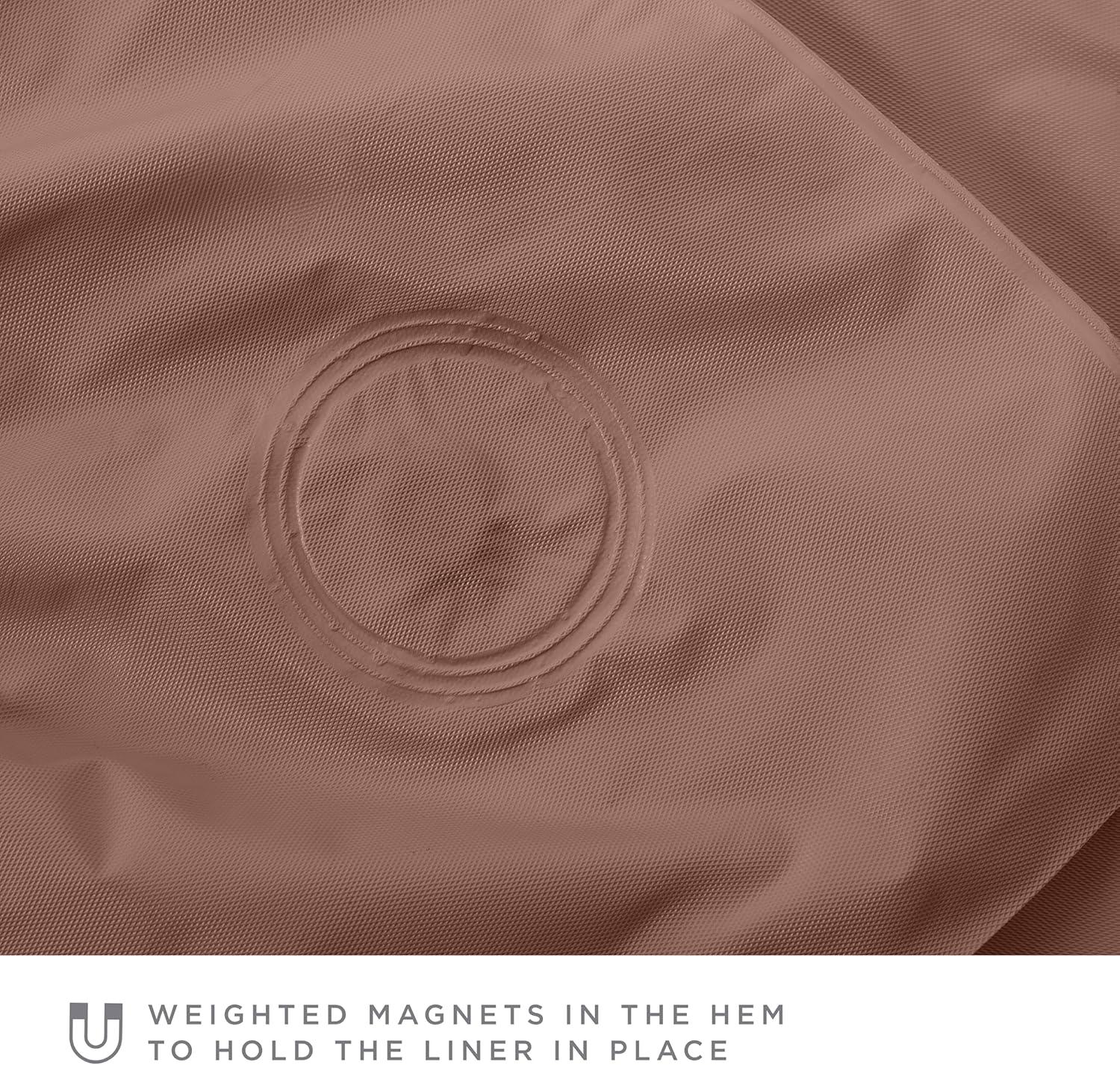 Bath Bliss Heavy Shower Liner with Weighted Hem in Chocolate