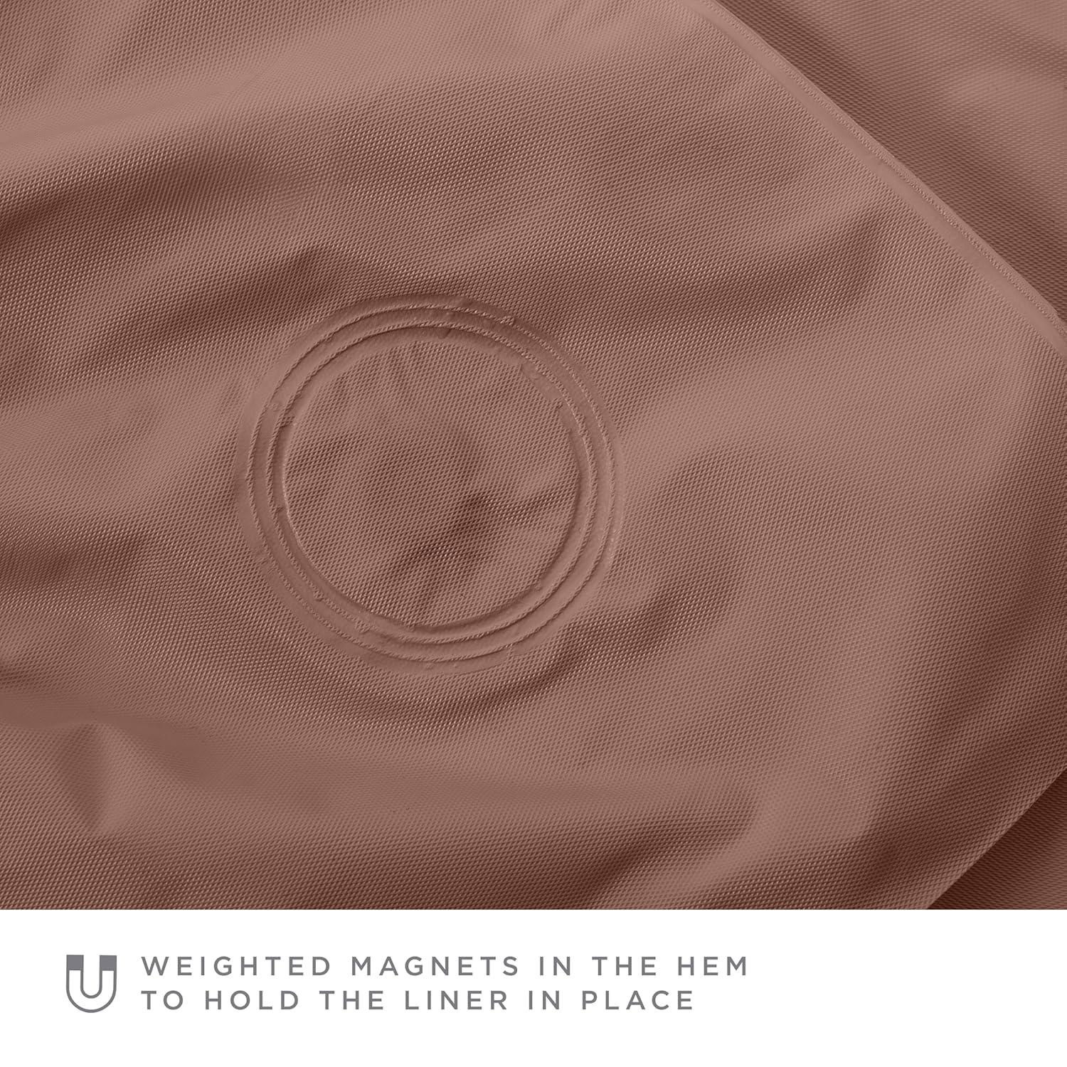 Bath Bliss Heavy Shower Liner with Weighted Hem in Chocolate