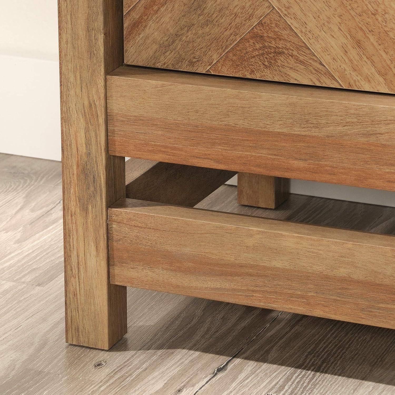 71" Cannery Bridge Cabinet Sindoori Mango - Sauder: Herringbone Pattern, Wood Composite