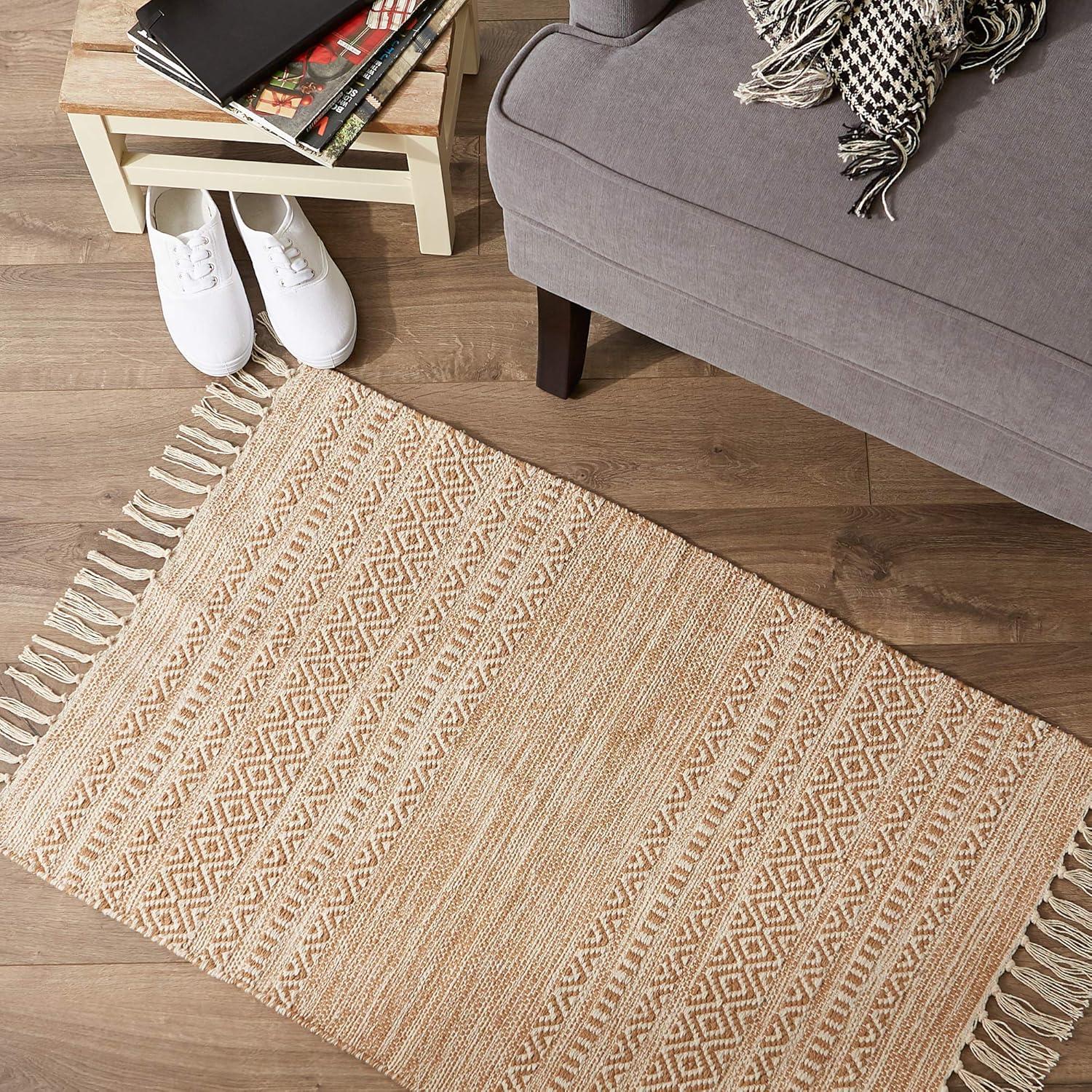 DII Stone Textured Dobby Hand-Loomed Rug 2x3 Ft