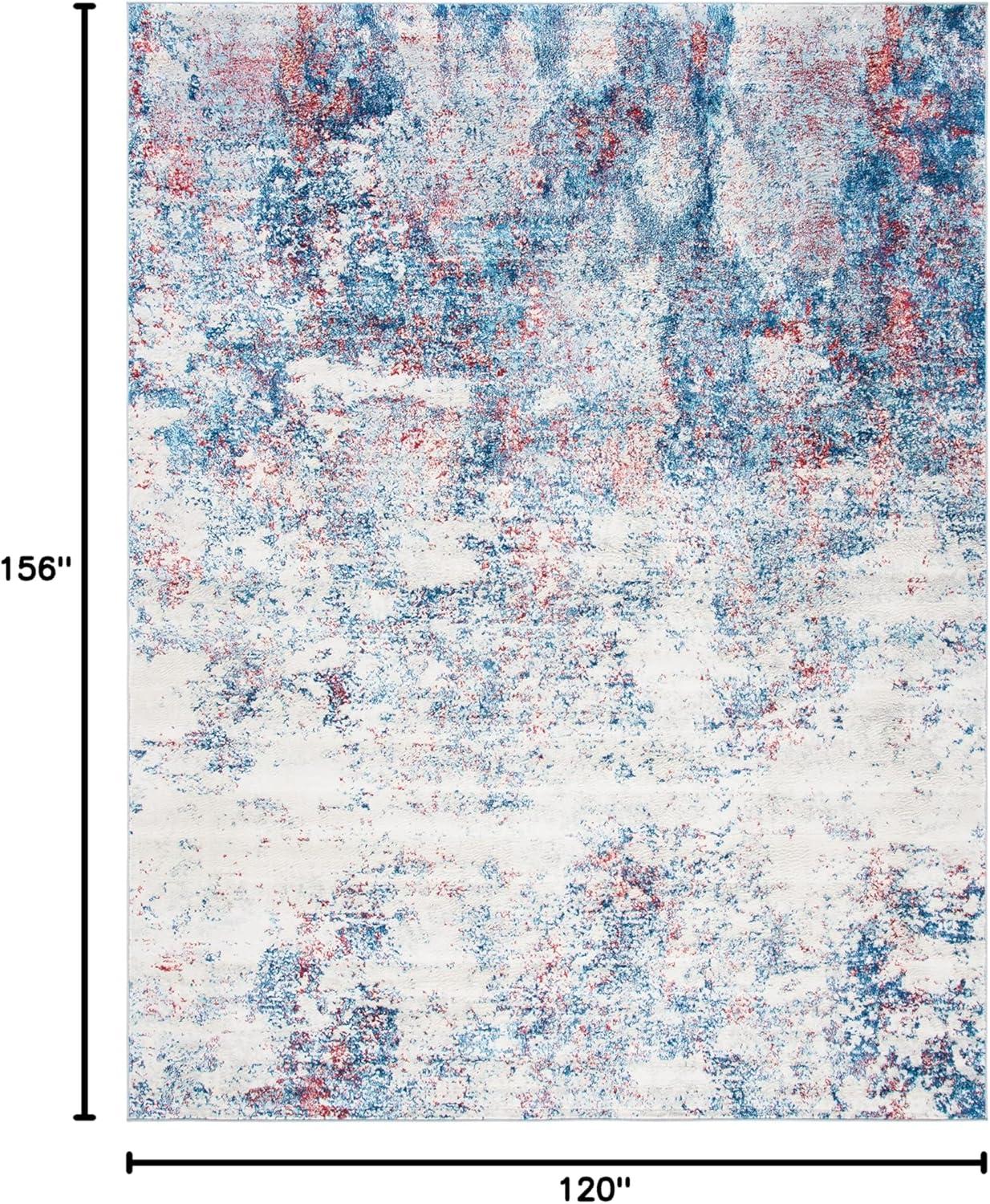 SAFAVIEH Brentwood Alaia Abstract Area Rug, 10' x 13', Navy/Red