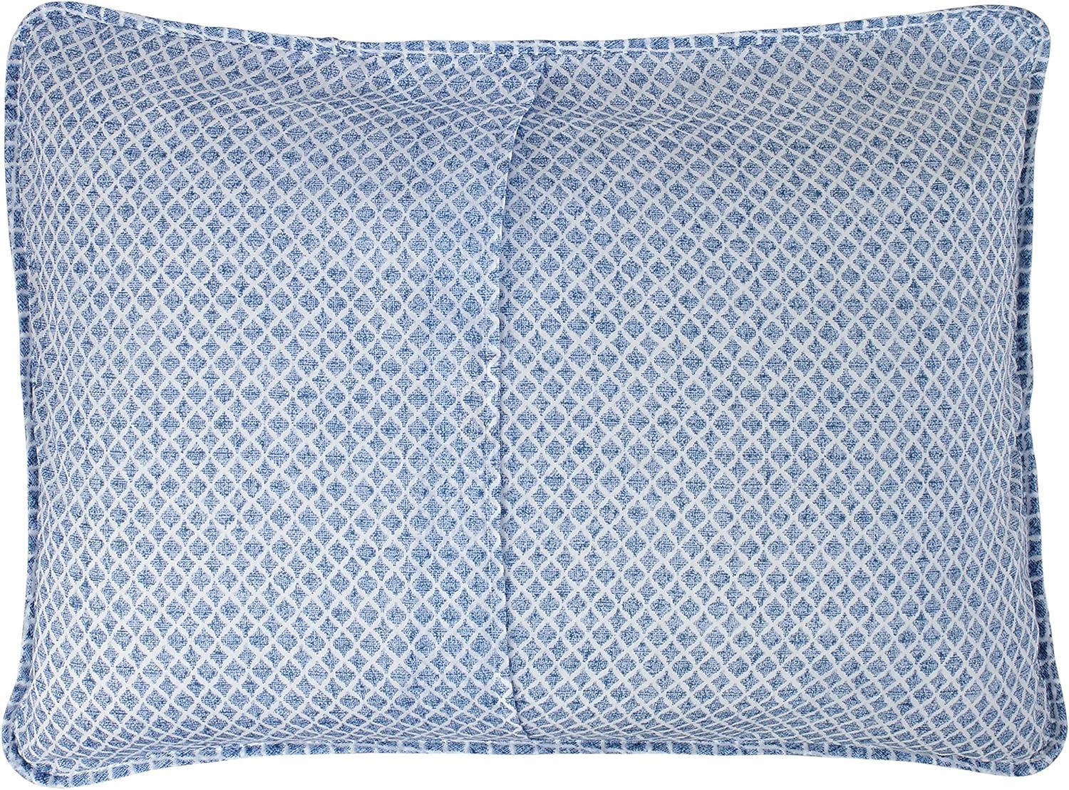 Flora Blue Cotton Reversible King Quilt Set