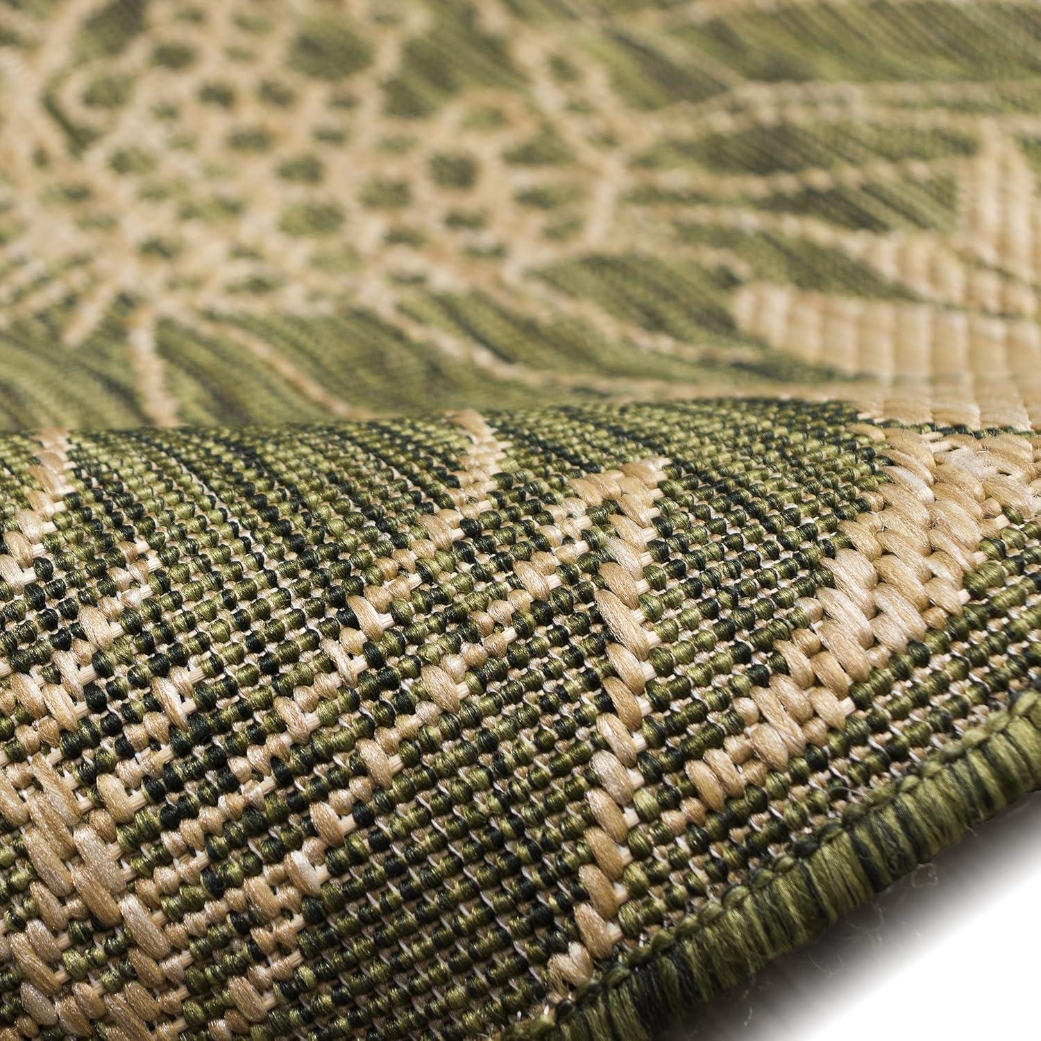 Liora Manne Carmel Sunflower Field Indoor/Outdoor Rug Green 4'10" x 7'6"