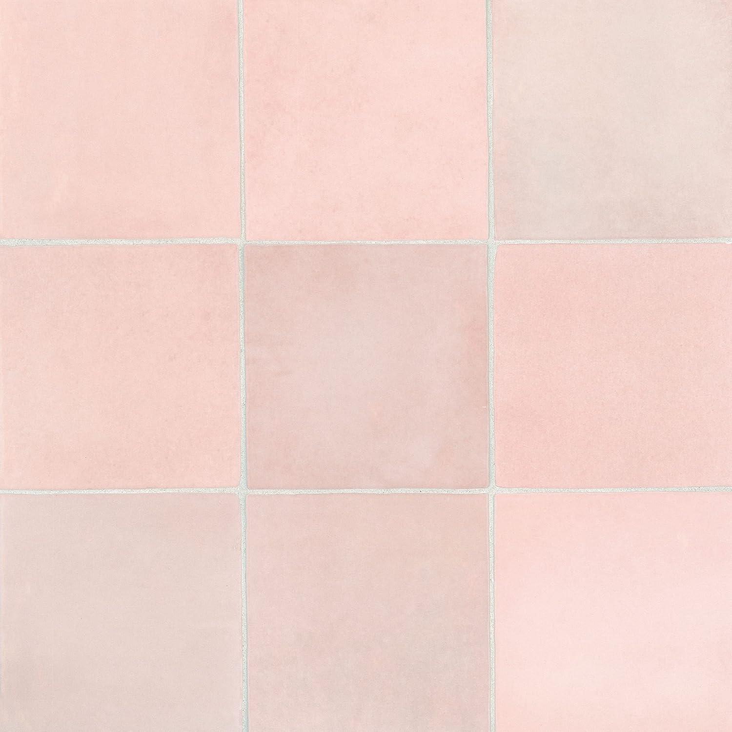 Bedrosians Cloe Square Gloss Ceramic Tile 5 x 5, Pink (10.83 sq. ft./Case)