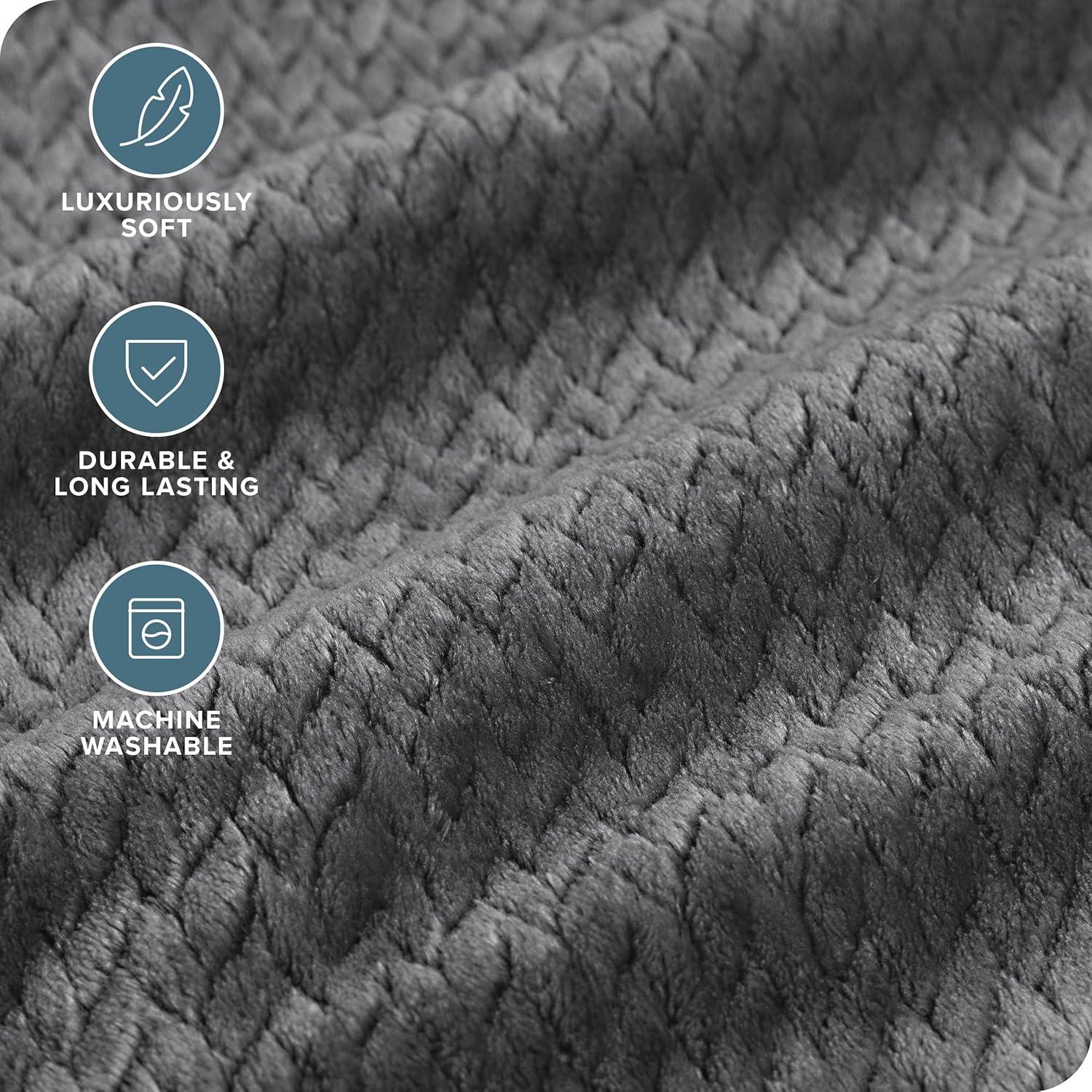 Bare Home Textured Microplush Blanket & Reviews | Wayfair