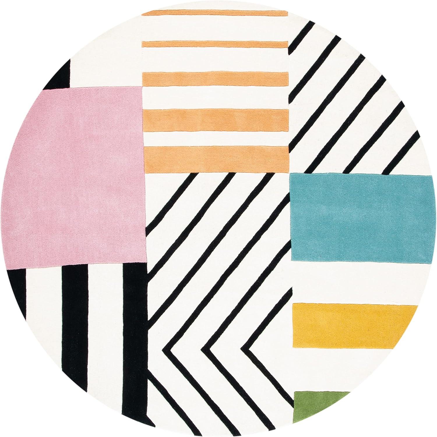 SAFAVIEH Fifth Avenue Bronagh Geometric Area Rug, Ivory/Black, 10' x 14'