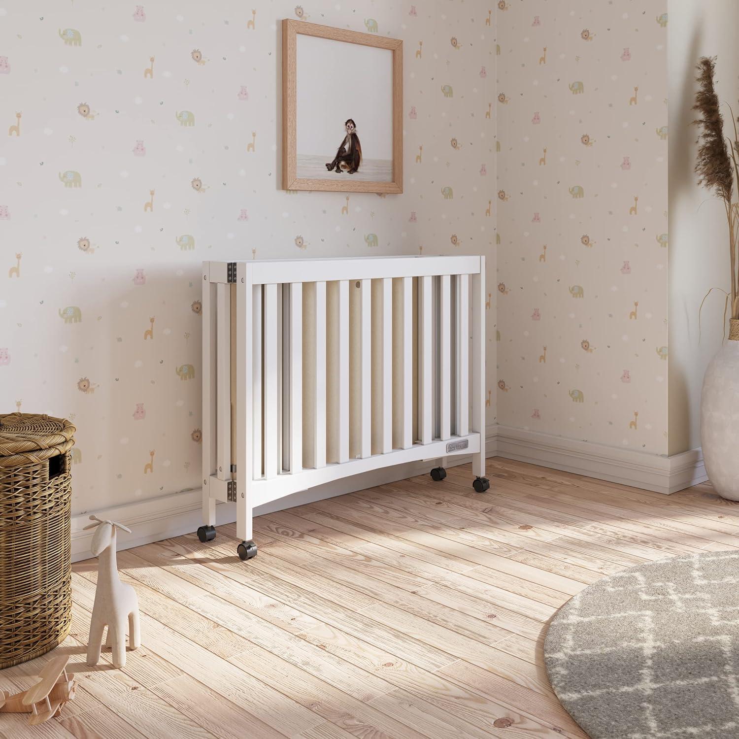 London Mini Portable Crib With Mattress