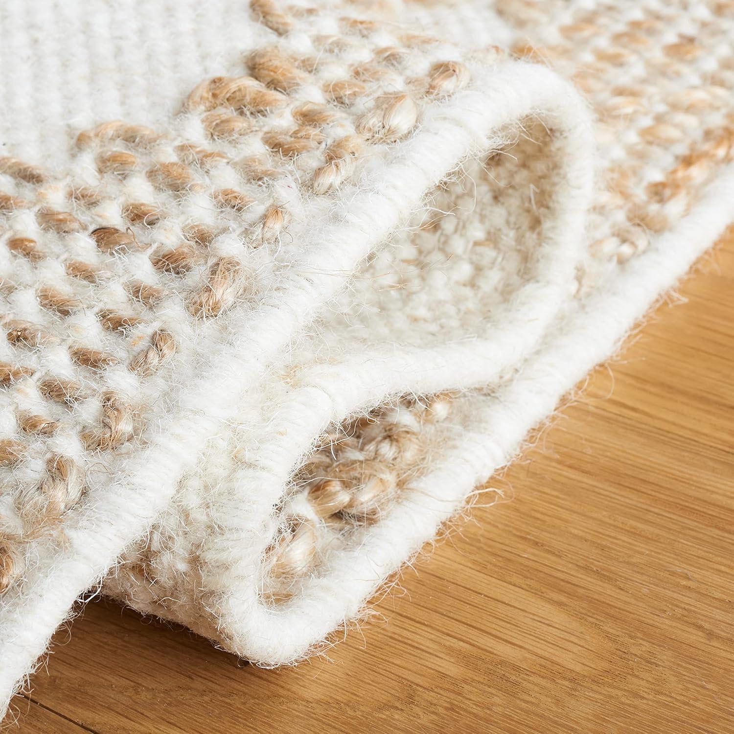 SAFAVIEH Natural Fiber Wesley Solid Area Rug, Ivory/Natural, 3' x 5'