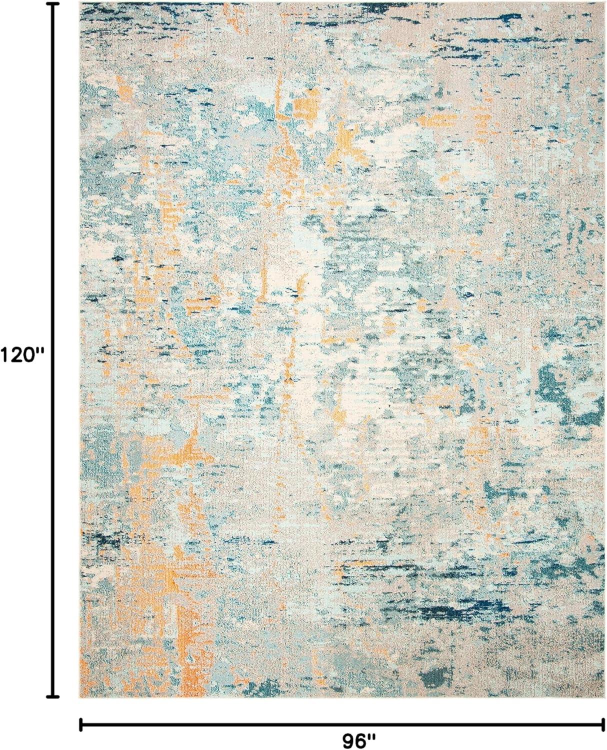 Madison MAD457 Power Loomed Indoor Area Rug - Light Blue/Beige - 8'x10' - Safavieh
