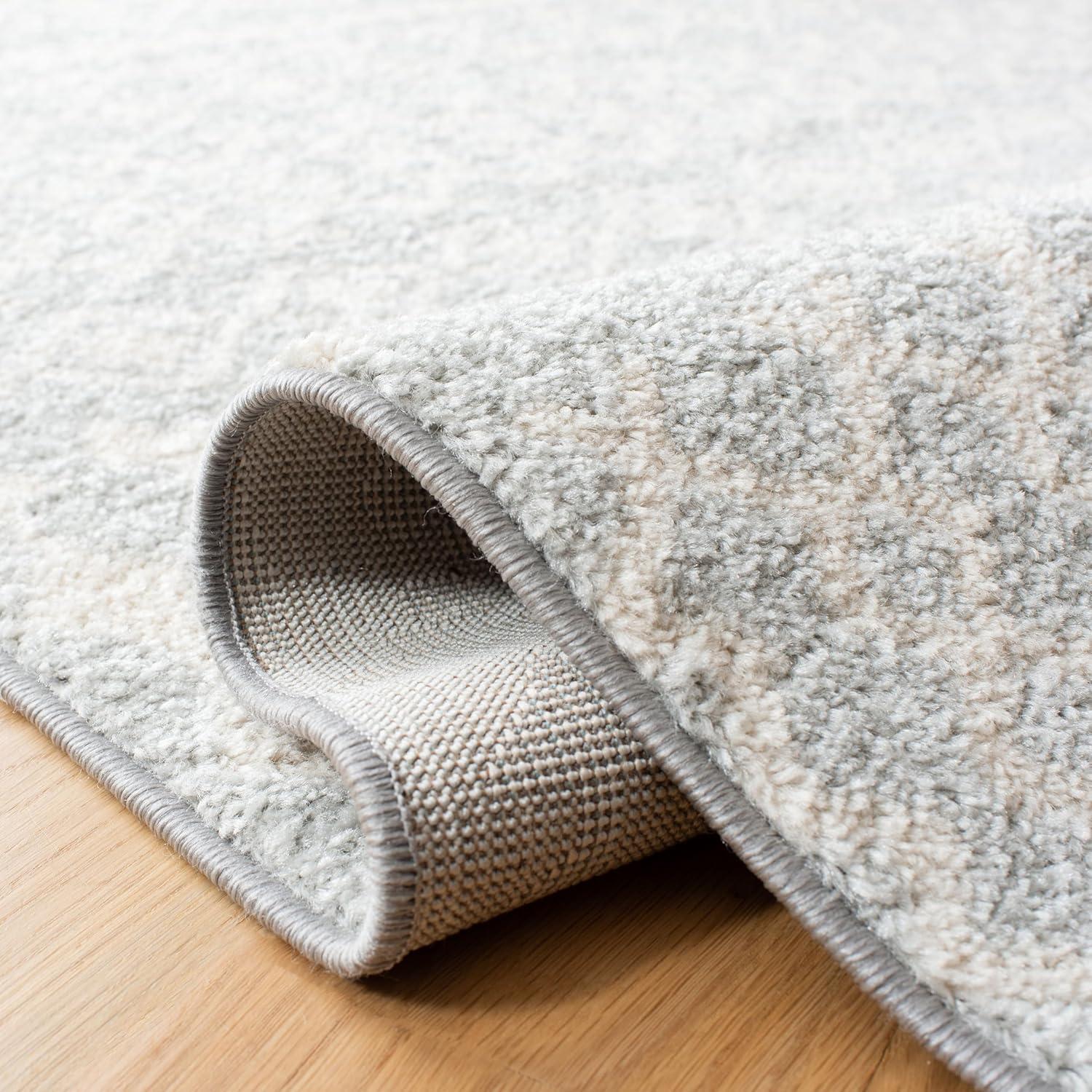 Tulum TUL240 Power Loomed Indoor Area Rug - Light Grey/Ivory - 5'3"x7'6" - Safavieh