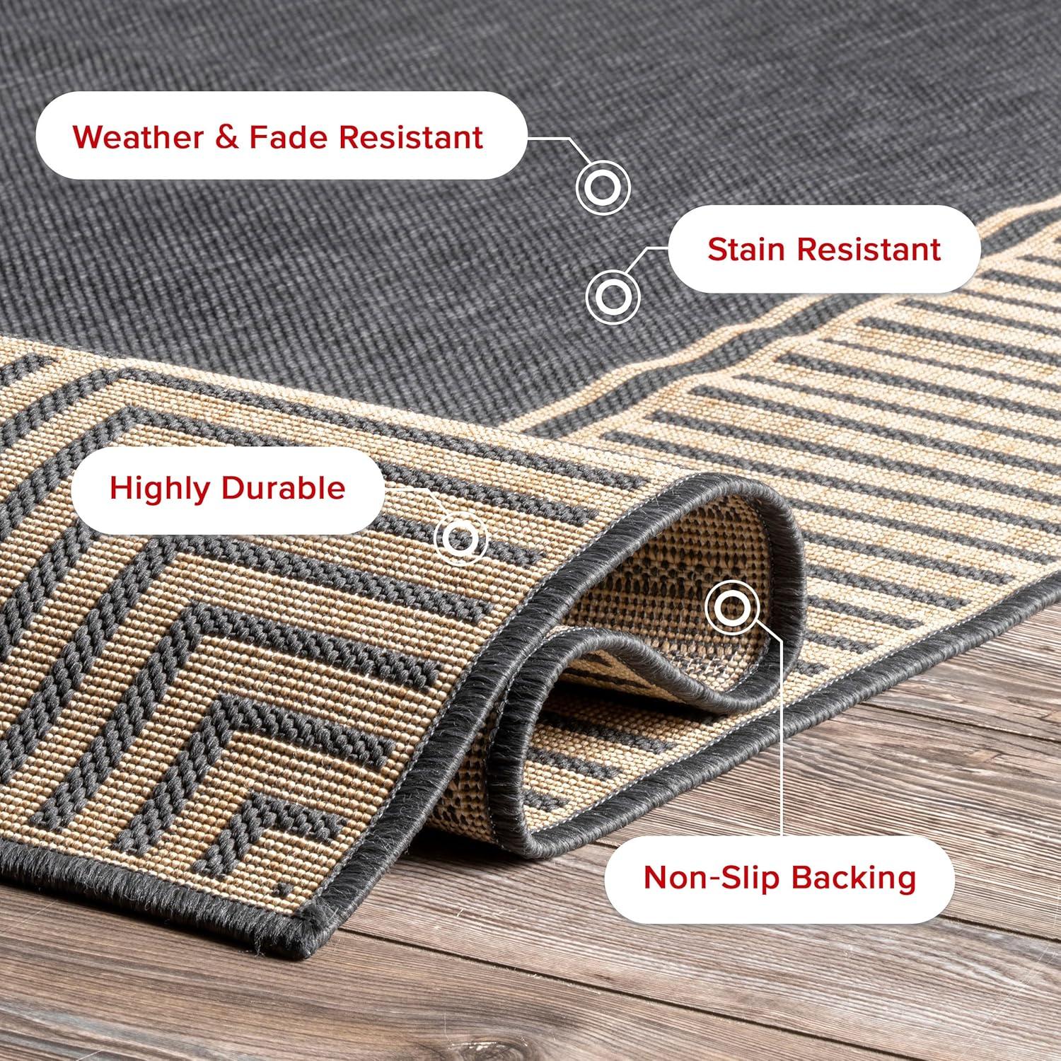 Nuloom Asha Simple Border Indoor/Outdoor Area Rug