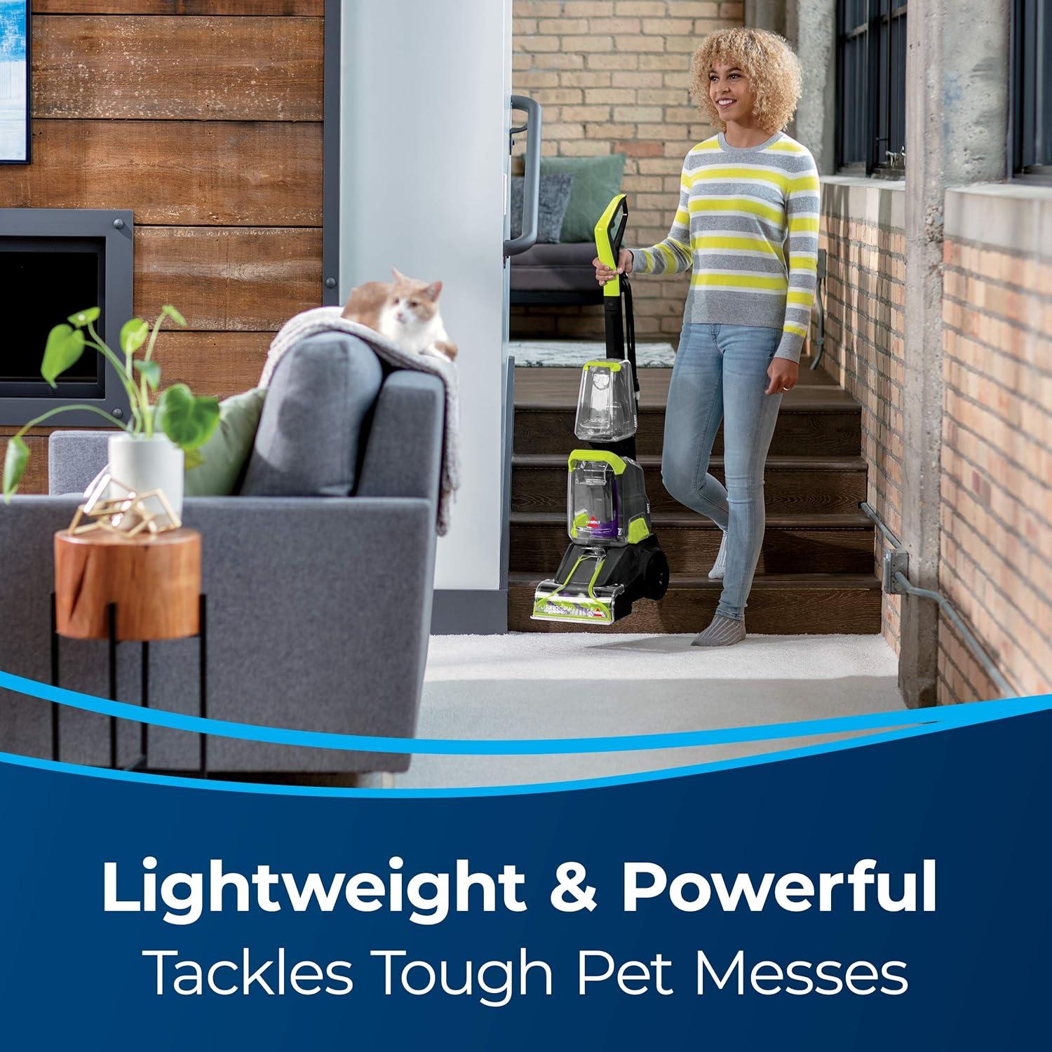 BISSELL BISSELL TurboClean PowerBrush Pet Carpet Cleaner, 2987,Green/ Black 2987