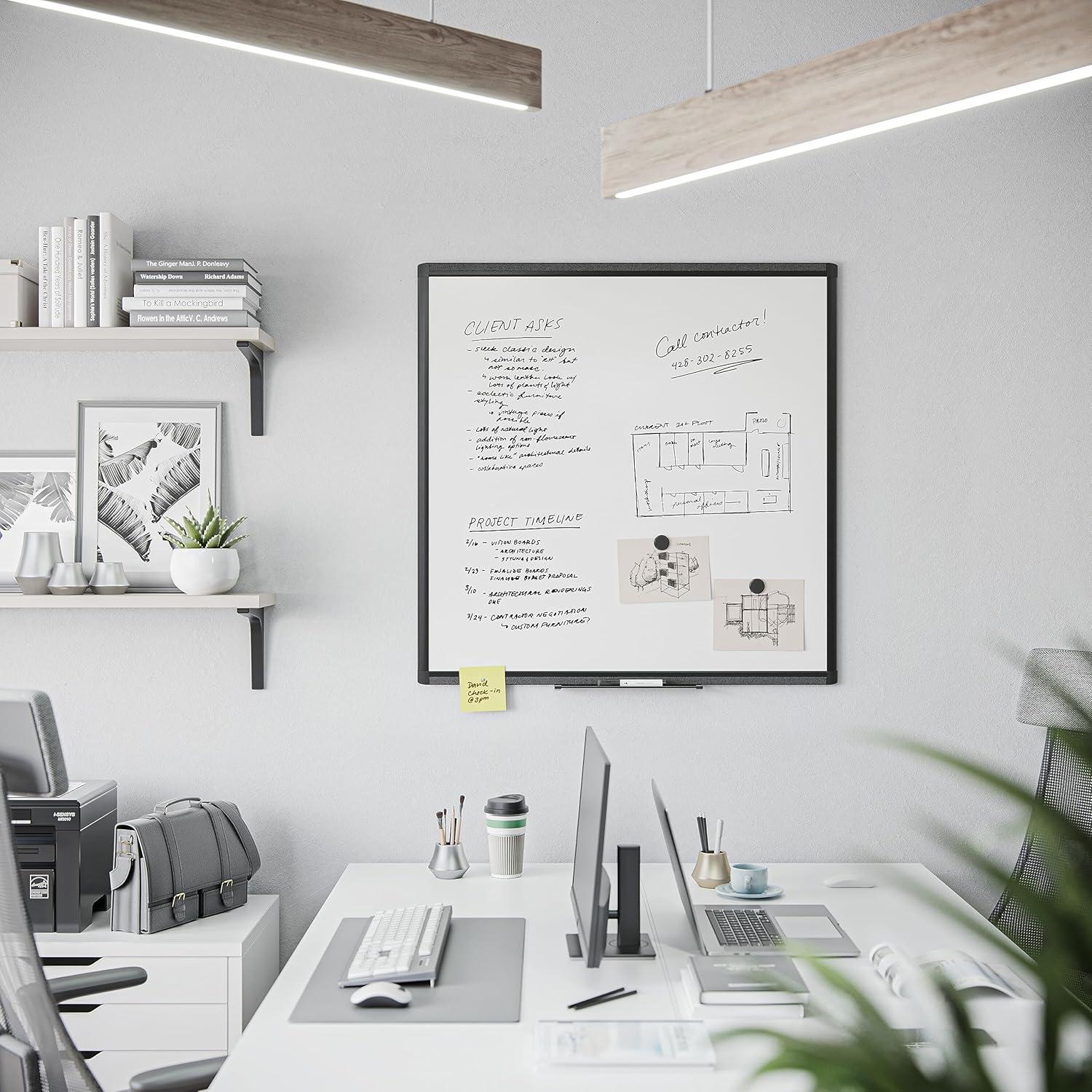 U Brands Wall Steel Magnetic Whiteboard