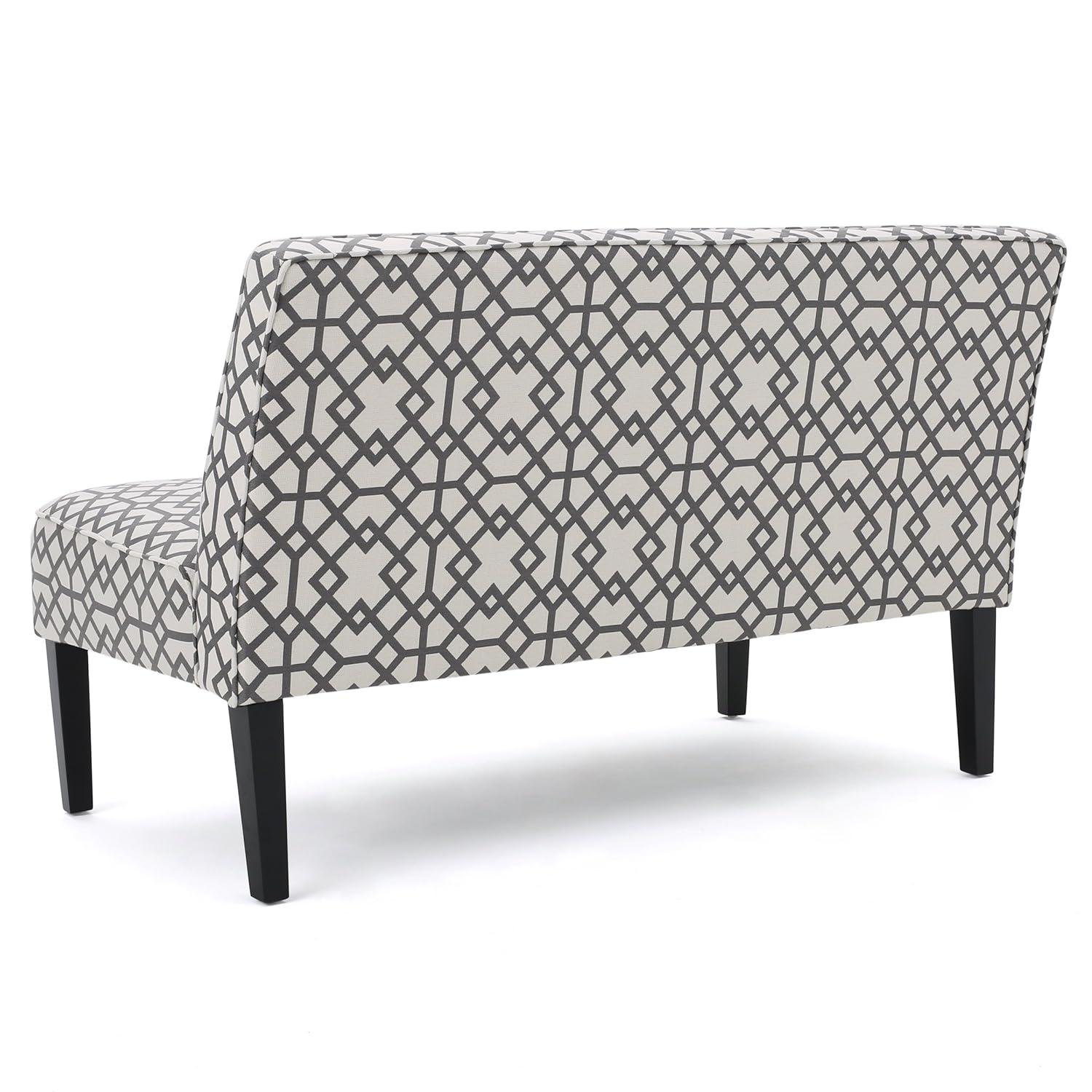 Dejon Loveseat Gray Pattern - Christopher Knight Home: Transitional Style, Polyester Upholstery, Spot Clean